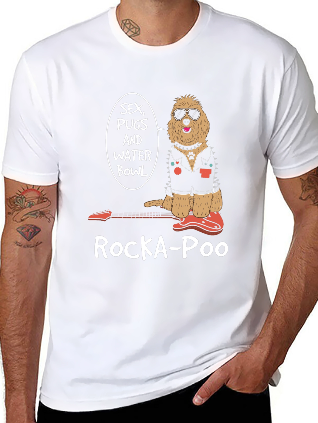 Rocka-Poo Dog Graphic T-Shirt