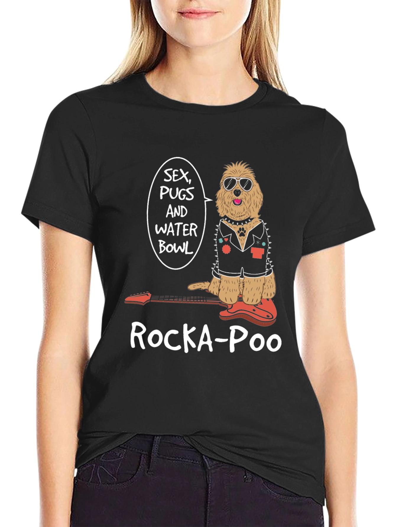 Rocka-Poo Dog Graphic T-Shirt