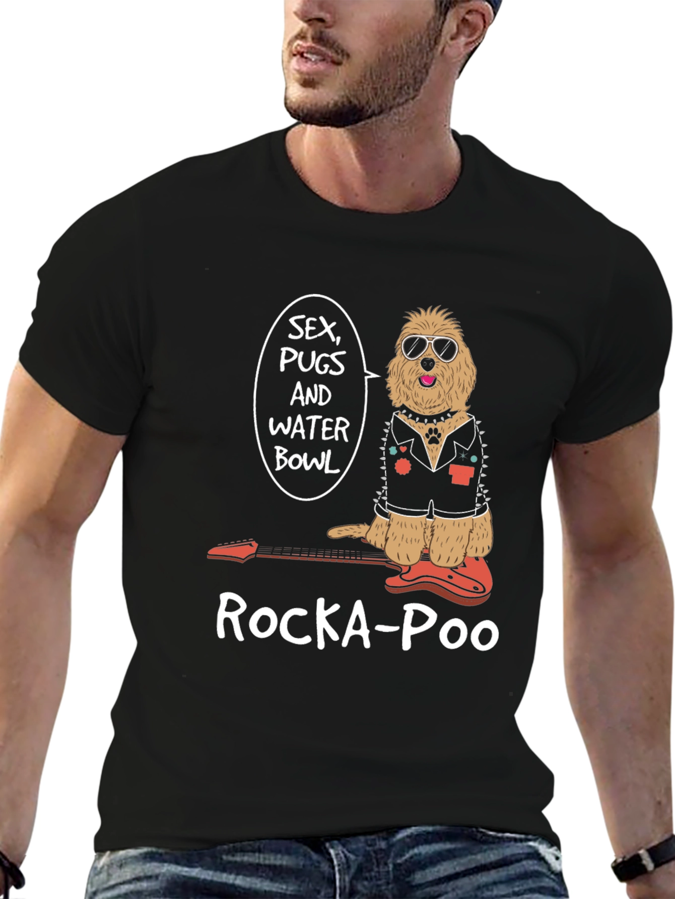Rocka-Poo Dog Graphic T-Shirt
