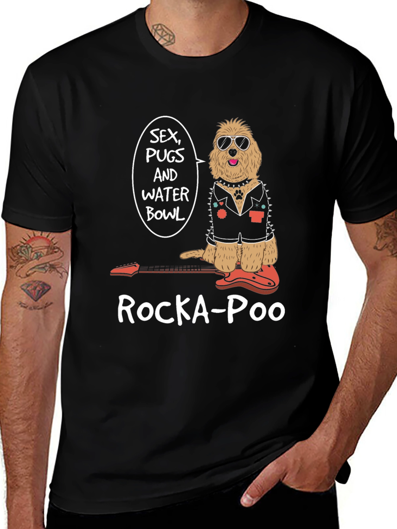 Rocka-Poo Dog Graphic T-Shirt