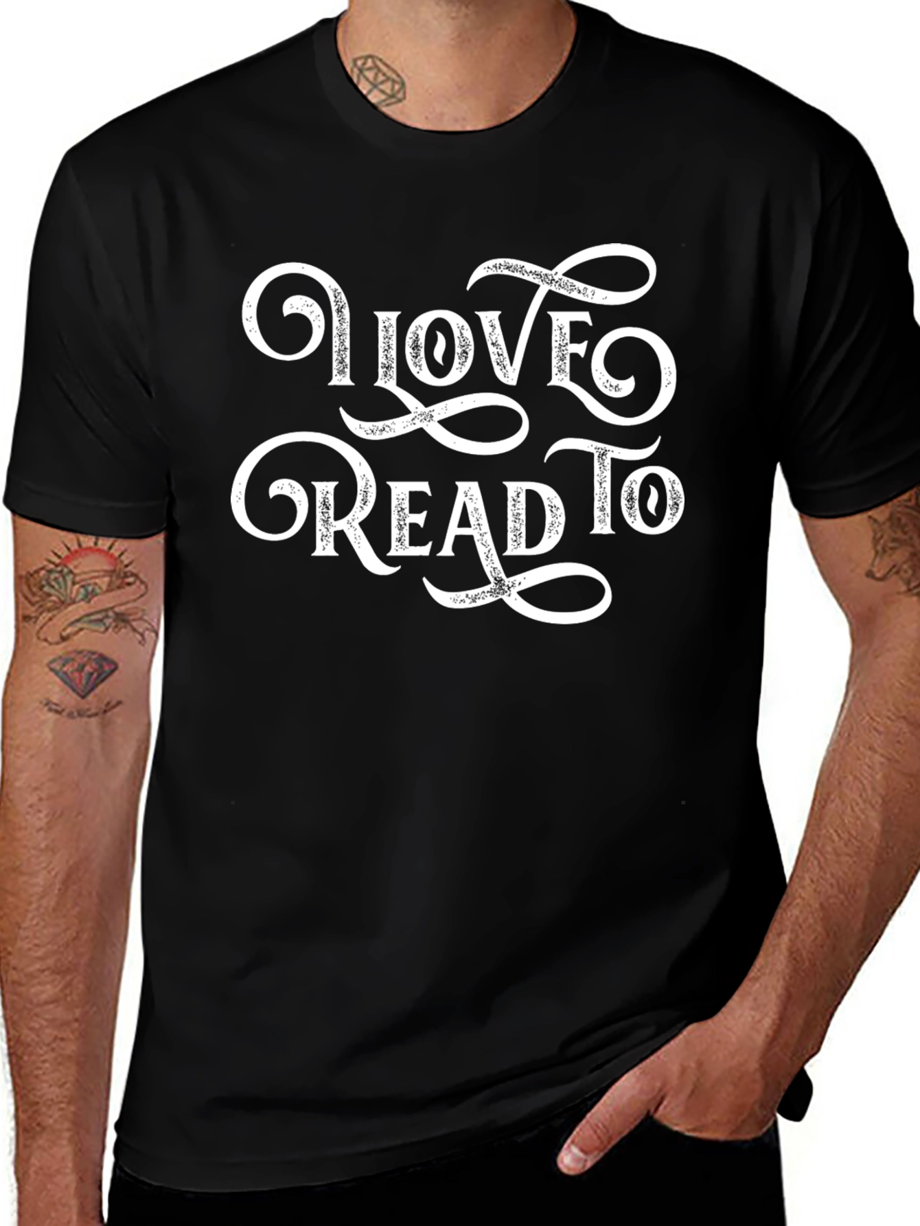 Love To Read Tee - Black Cotton Blend