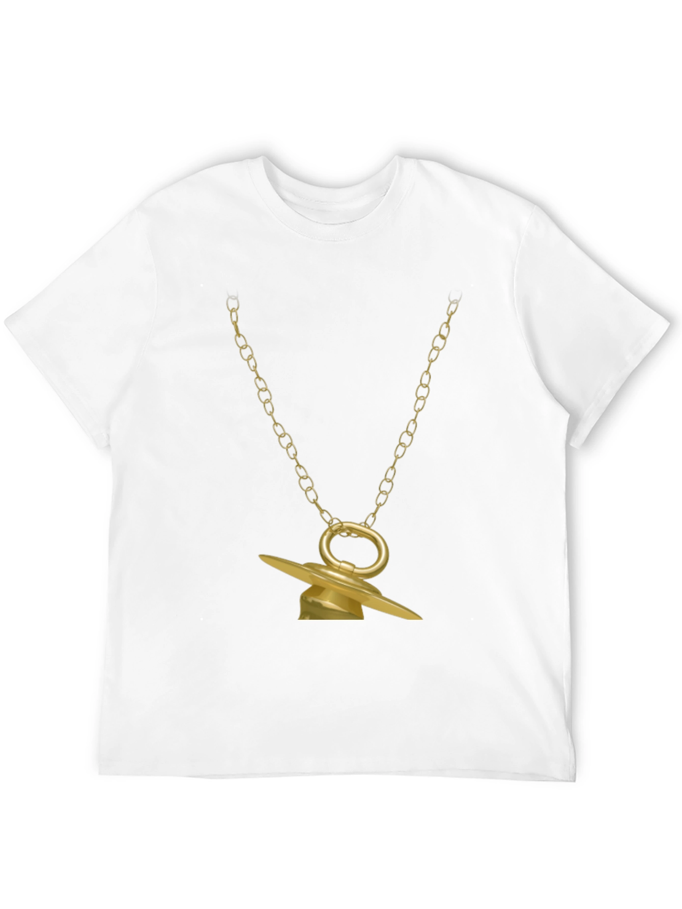 Golden Pacifier Pendant Necklace