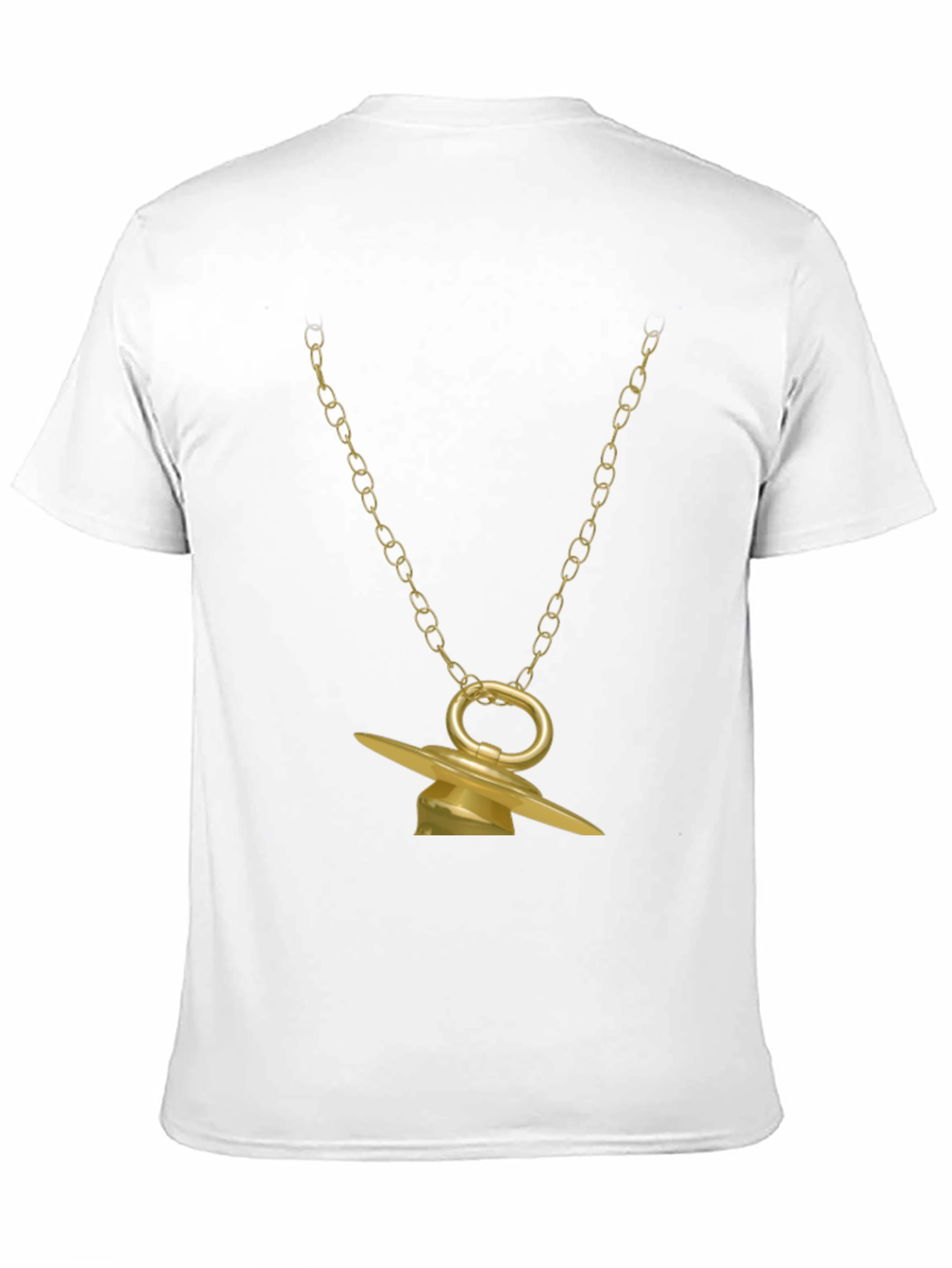 Golden Pacifier Pendant Necklace