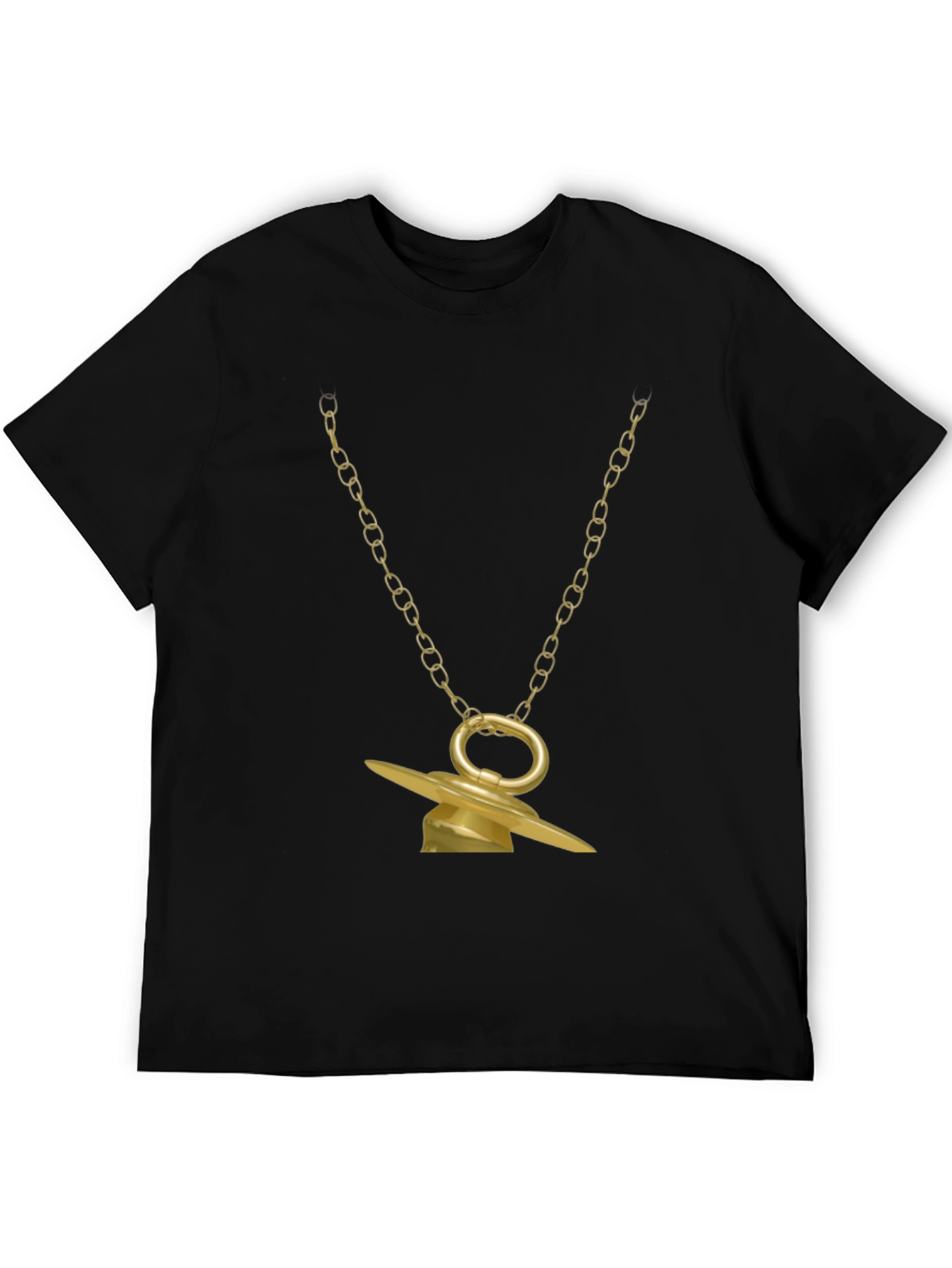 Golden Pacifier Pendant Necklace