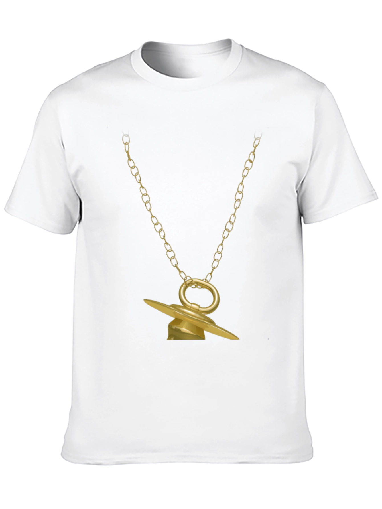 Golden Pacifier Pendant Necklace