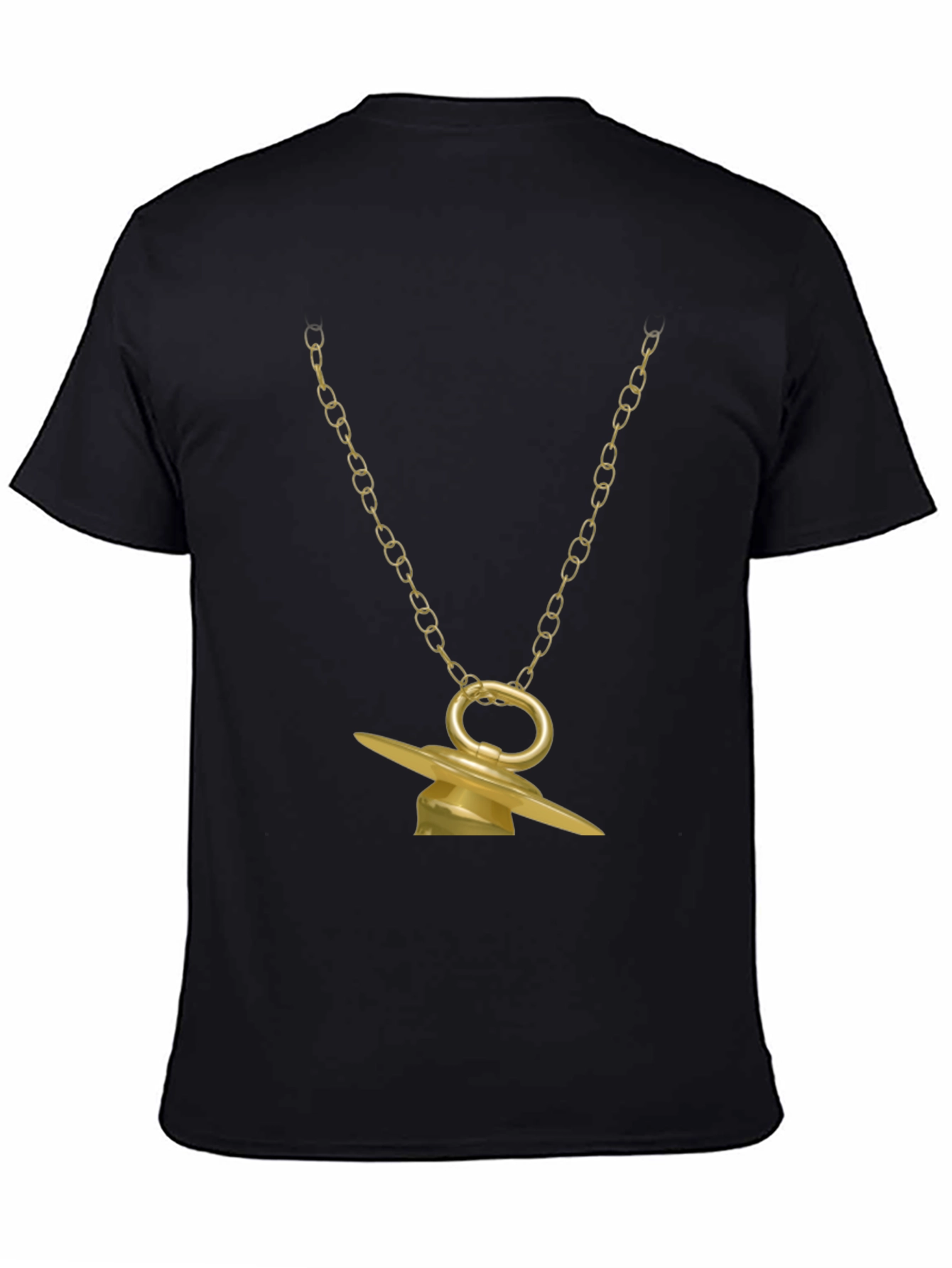 Golden Pacifier Pendant Necklace