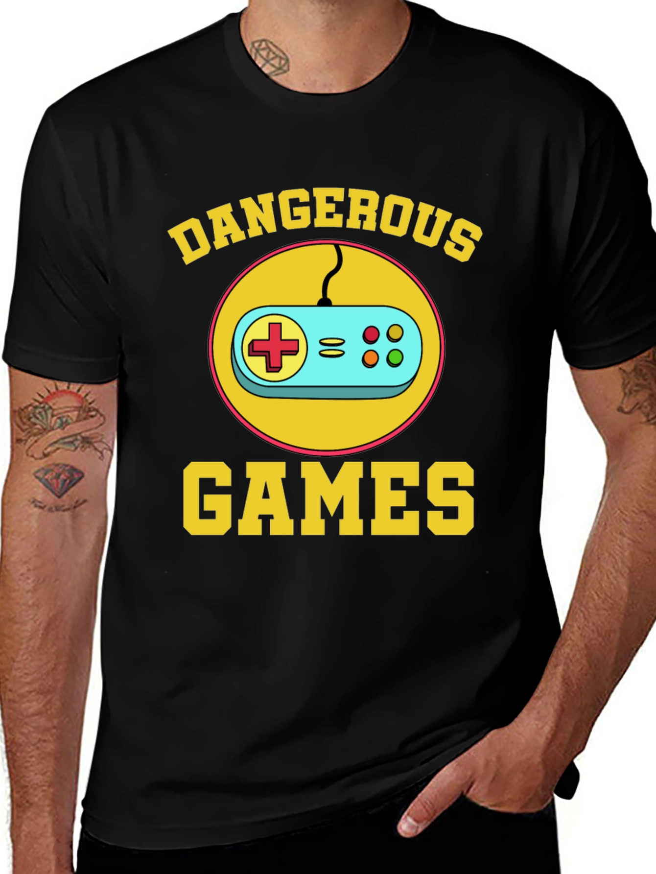 Dangerous Games Retro Controller Black T-Shirt