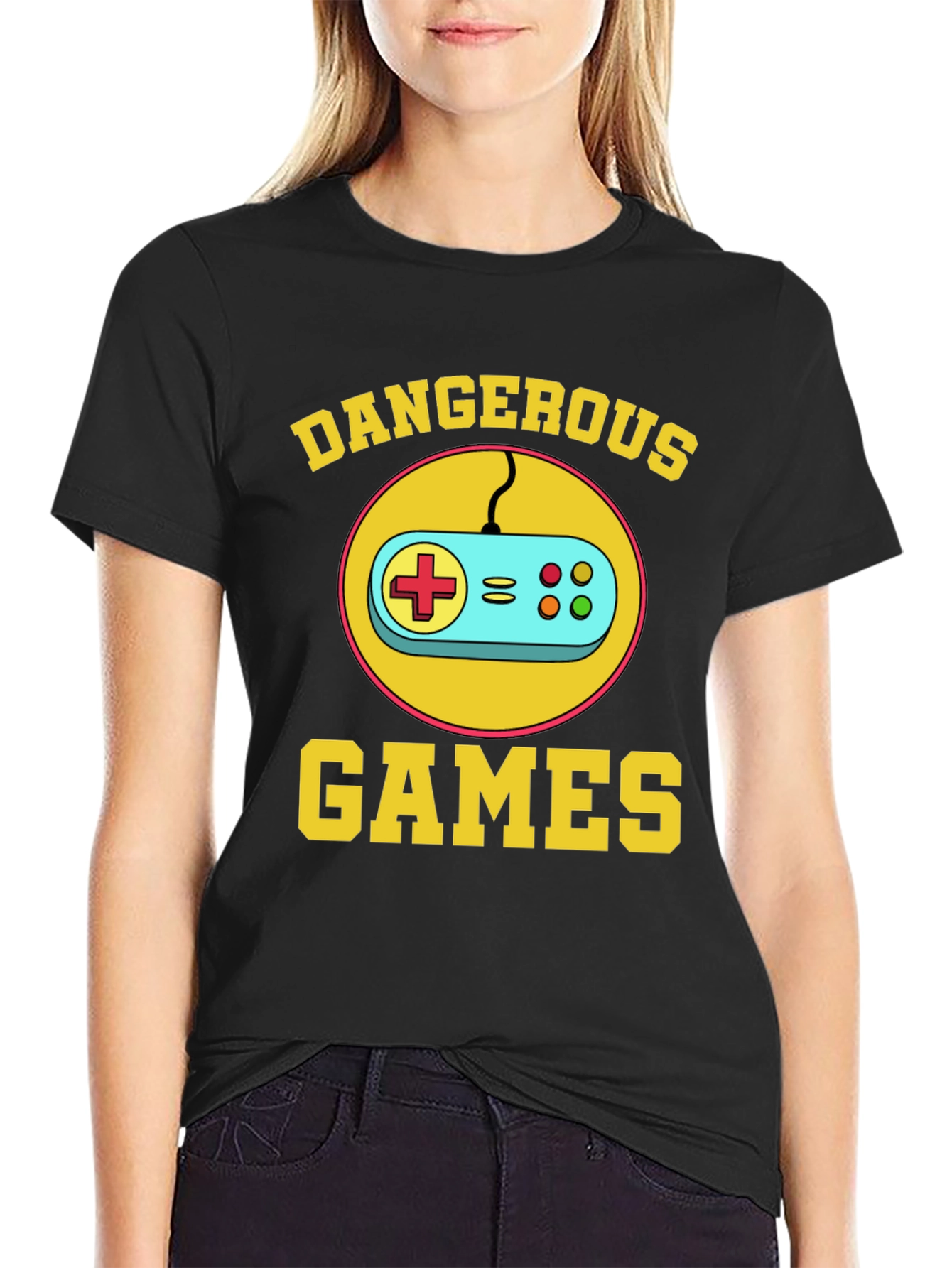 Dangerous Games Retro Controller Black T-Shirt