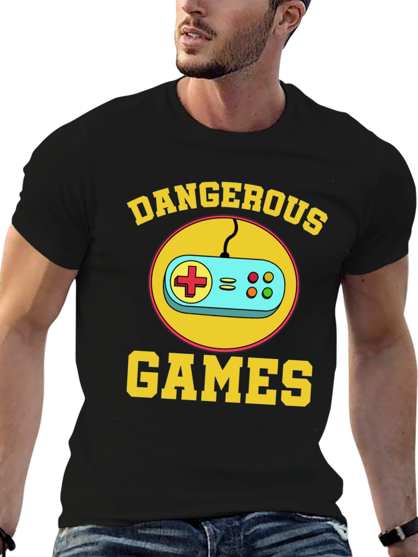 Dangerous Games Retro Controller Black T-Shirt