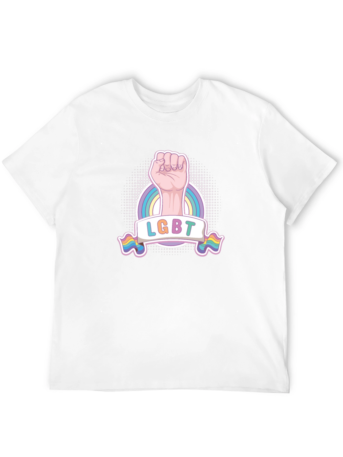 LGBT Pride Fist T-Shirt - Rainbow Graphic Tee