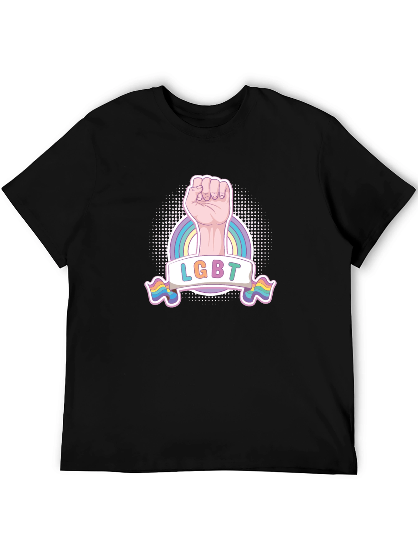 LGBT Pride Fist T-Shirt - Rainbow Graphic Tee