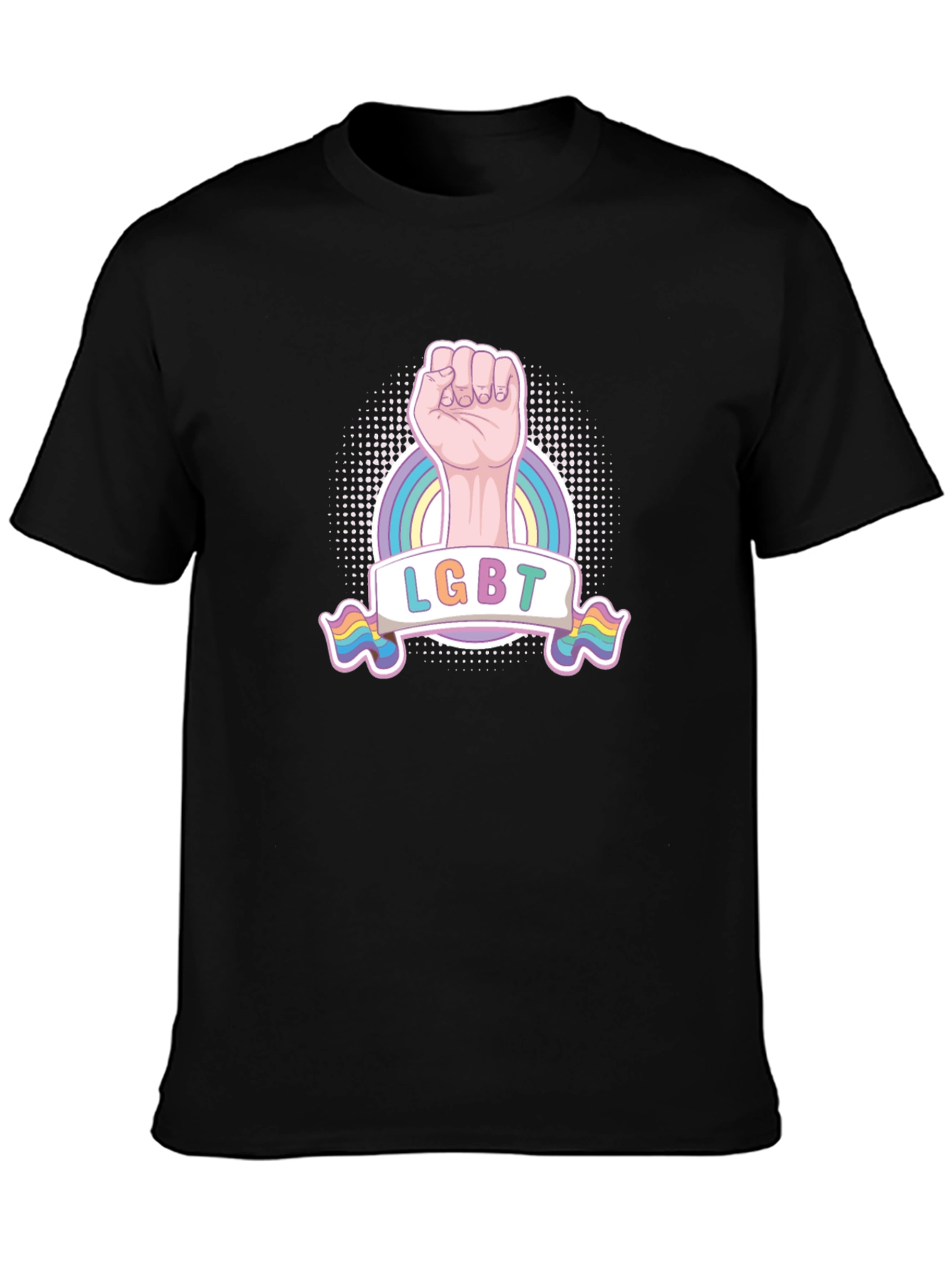 LGBT Pride Fist T-Shirt - Rainbow Graphic Tee