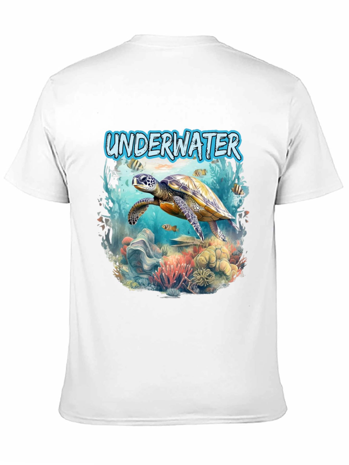 Underwater Sea Turtle Graphic Tee - Dive into Style!