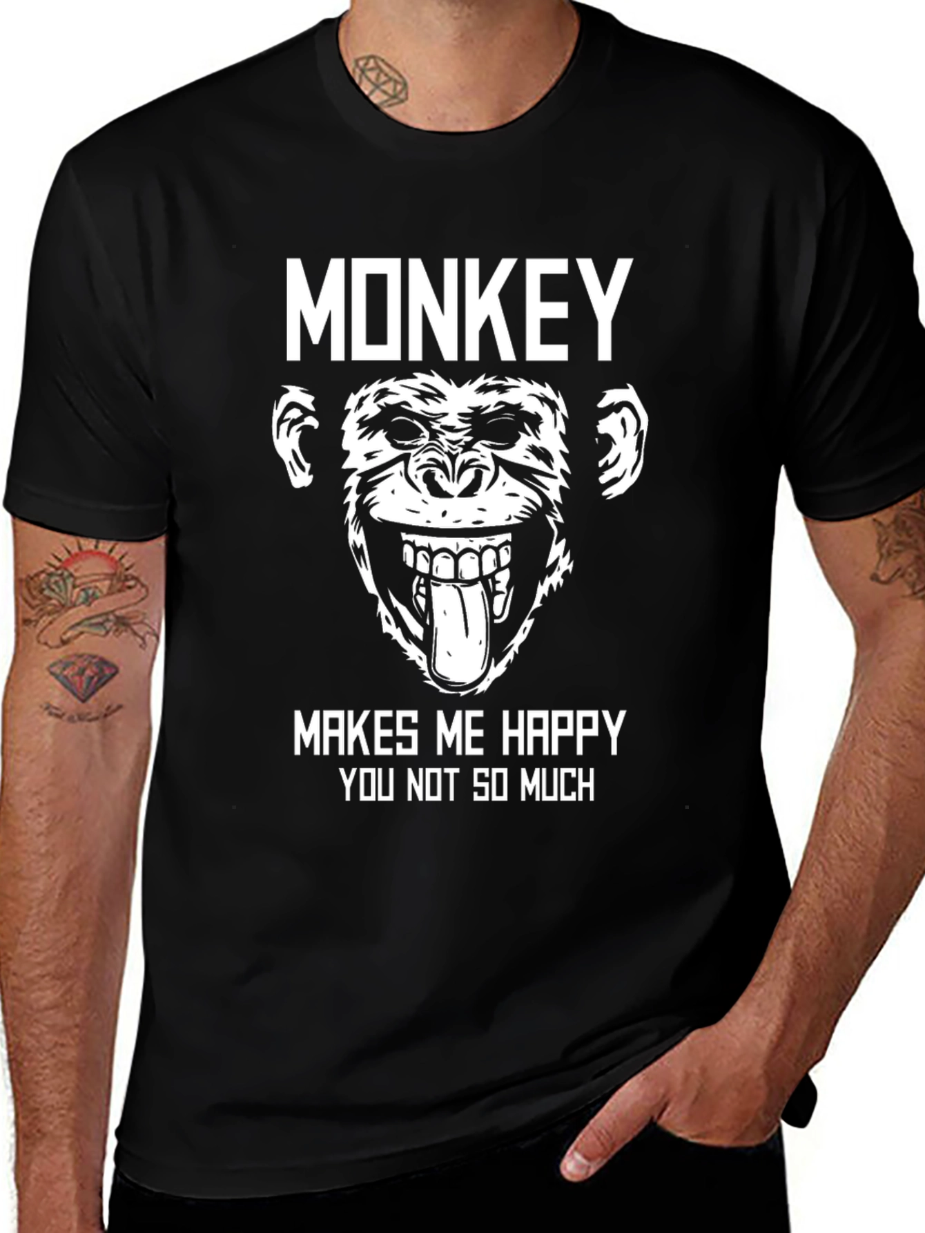 Monkey Makes Me Happy T-Shirt
