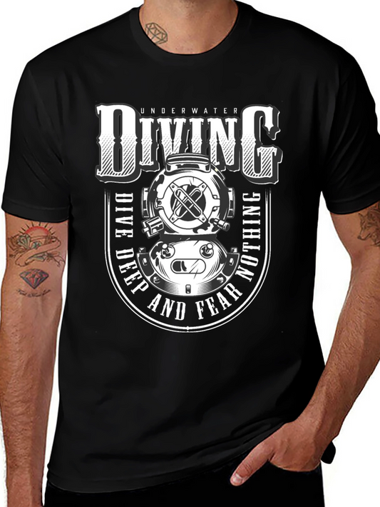 Underwater Diving T-Shirt - Dive Deep and Fear Nothing