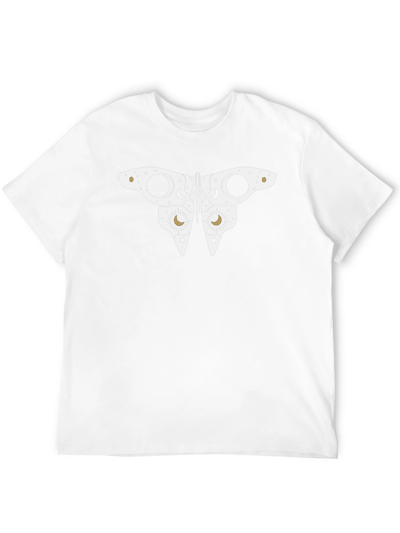 Celestial Butterfly Graphic Tee - Black Cotton