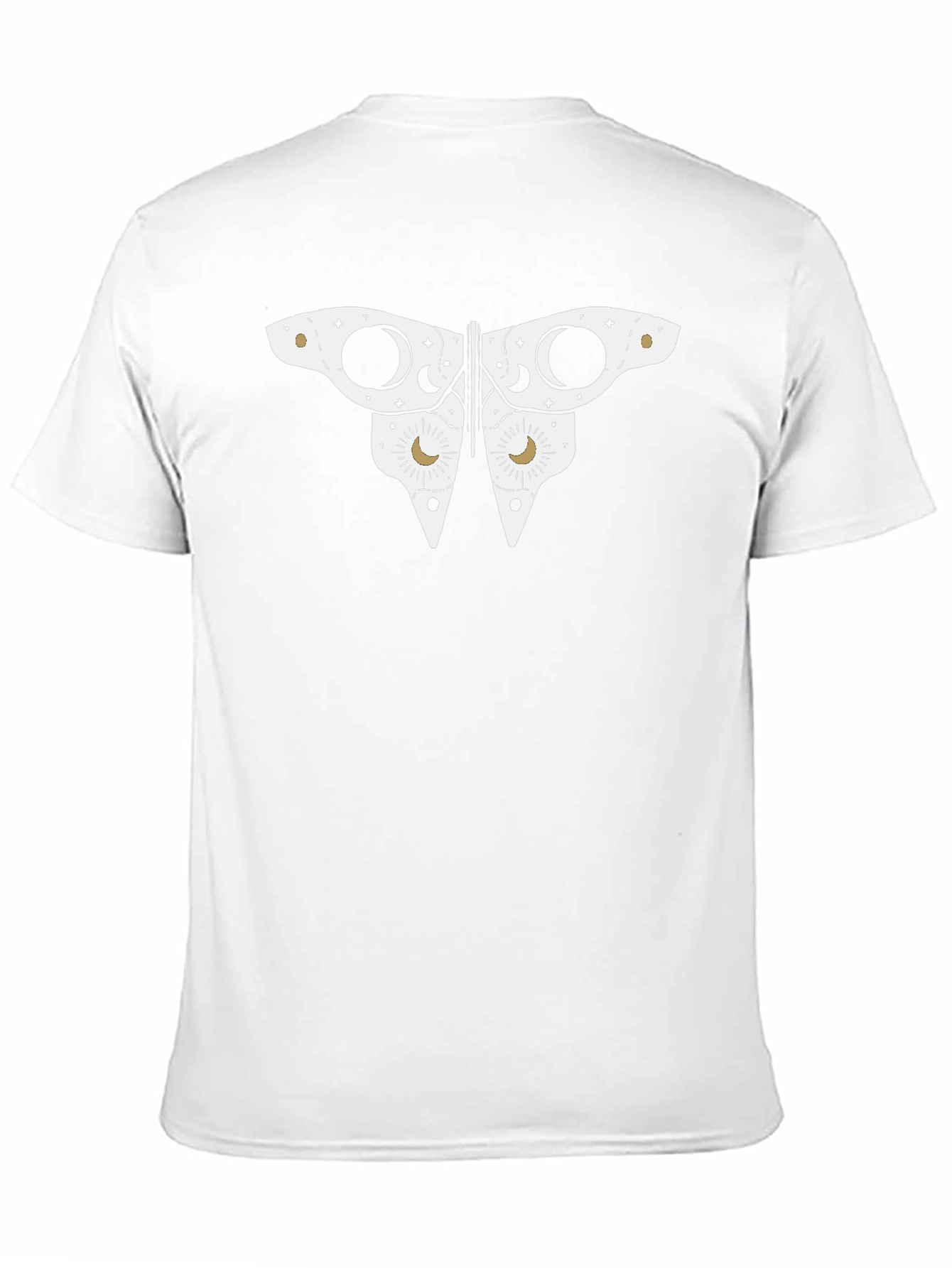 Celestial Butterfly Graphic Tee - Black Cotton