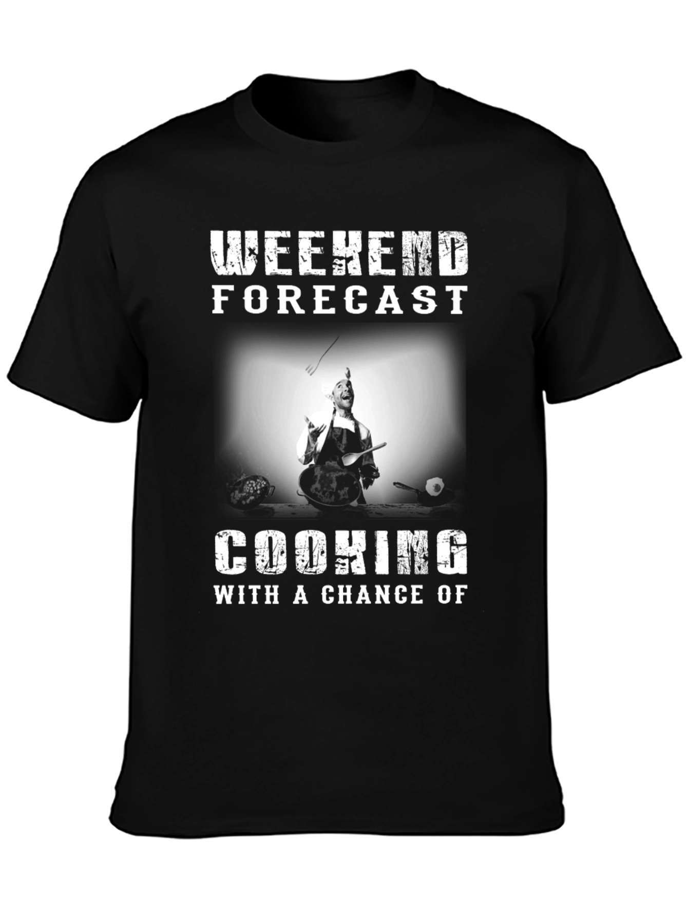Weekend Cooking Forecast Graphic T-Shirt