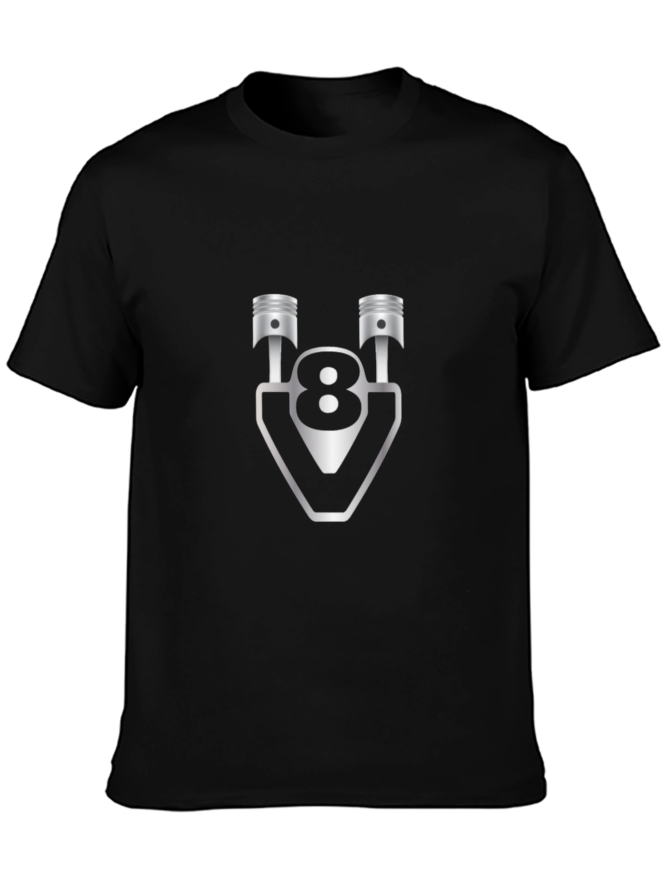 V8 Engine Pistons Graphic Tee - Black