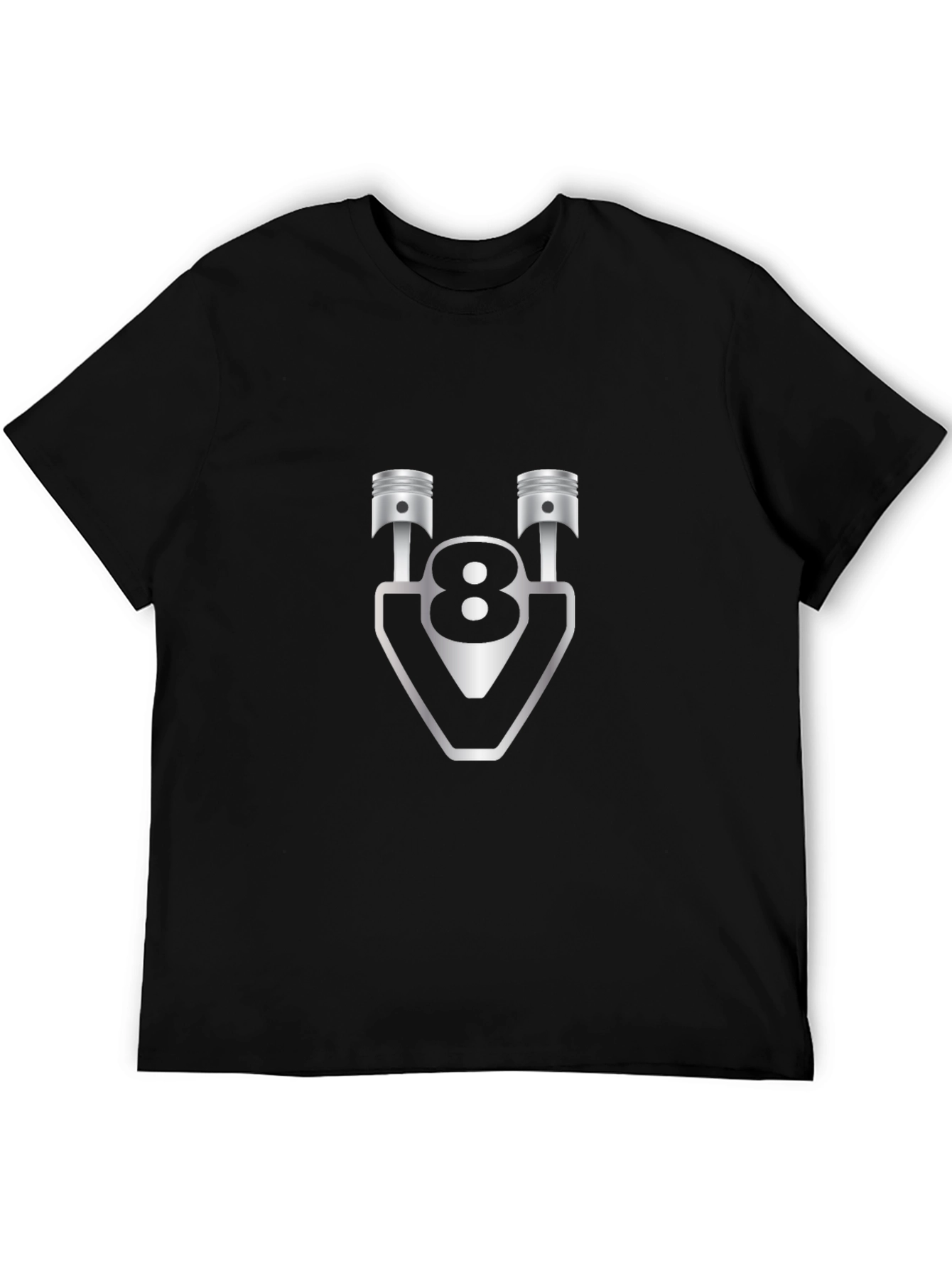 V8 Engine Pistons Graphic Tee - Black