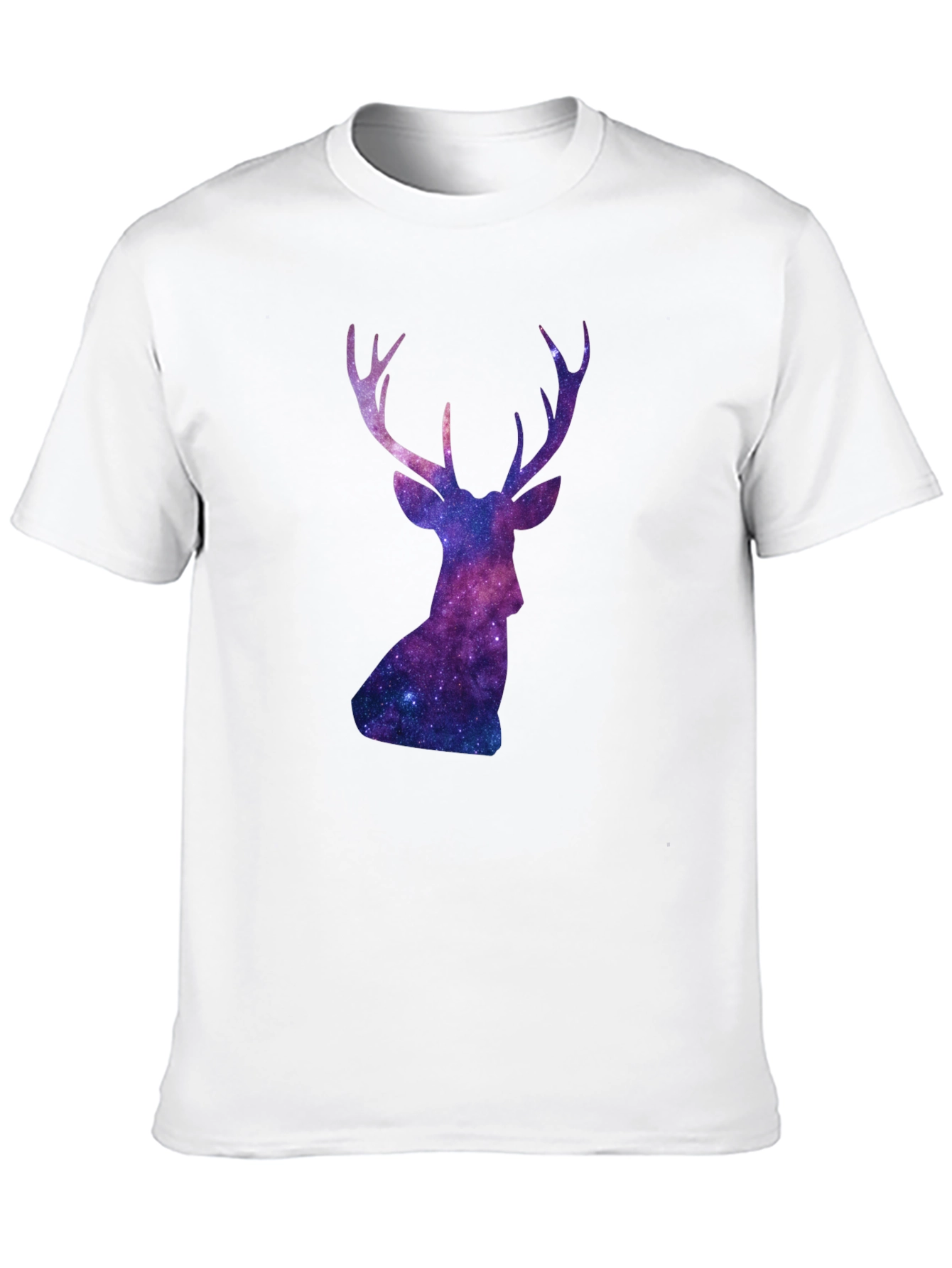 Cosmic Deer Graphic Tee - Black Cotton Blend