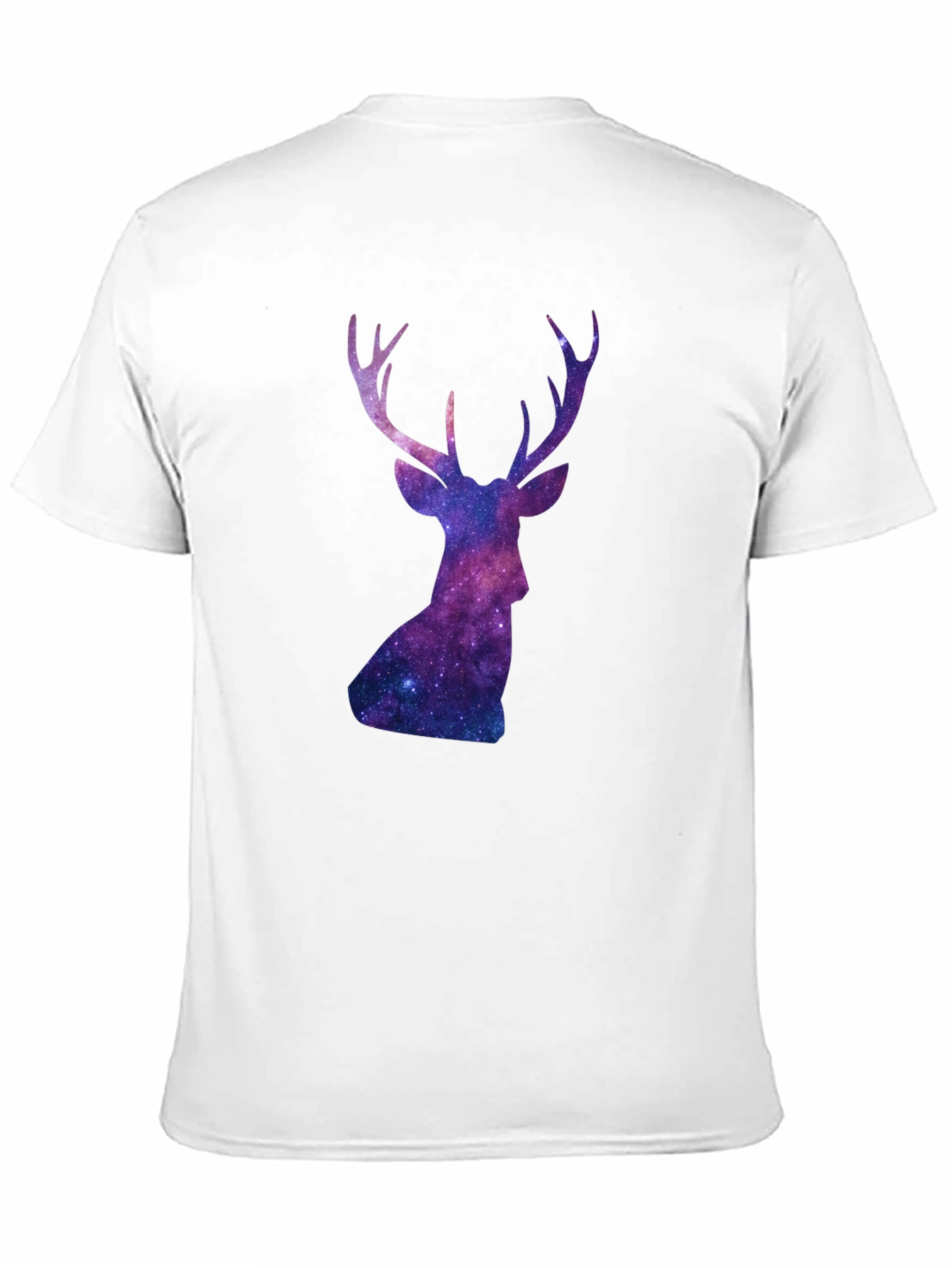 Cosmic Deer Graphic Tee - Black Cotton Blend