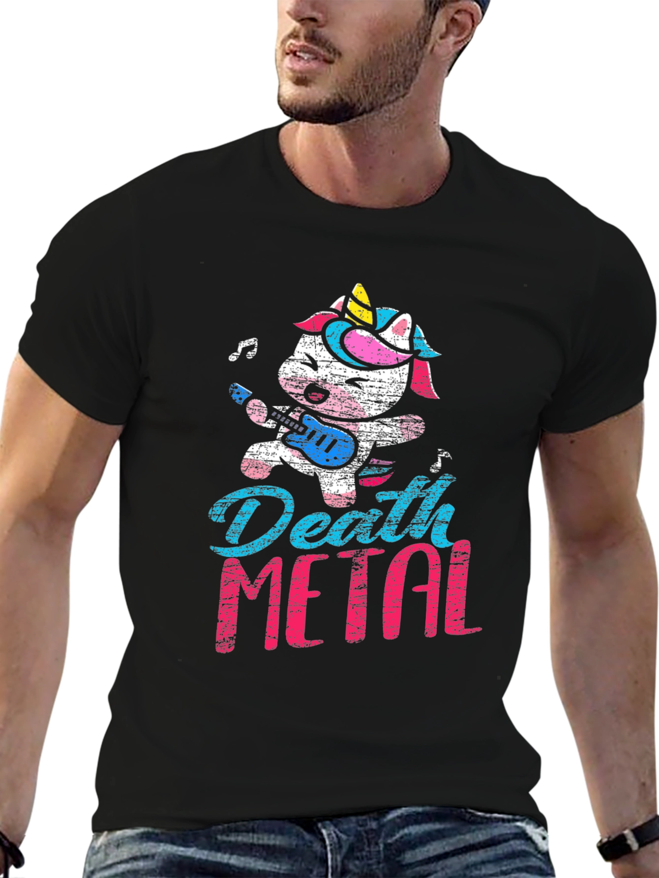Death Metal Unicorn Black T-Shirt