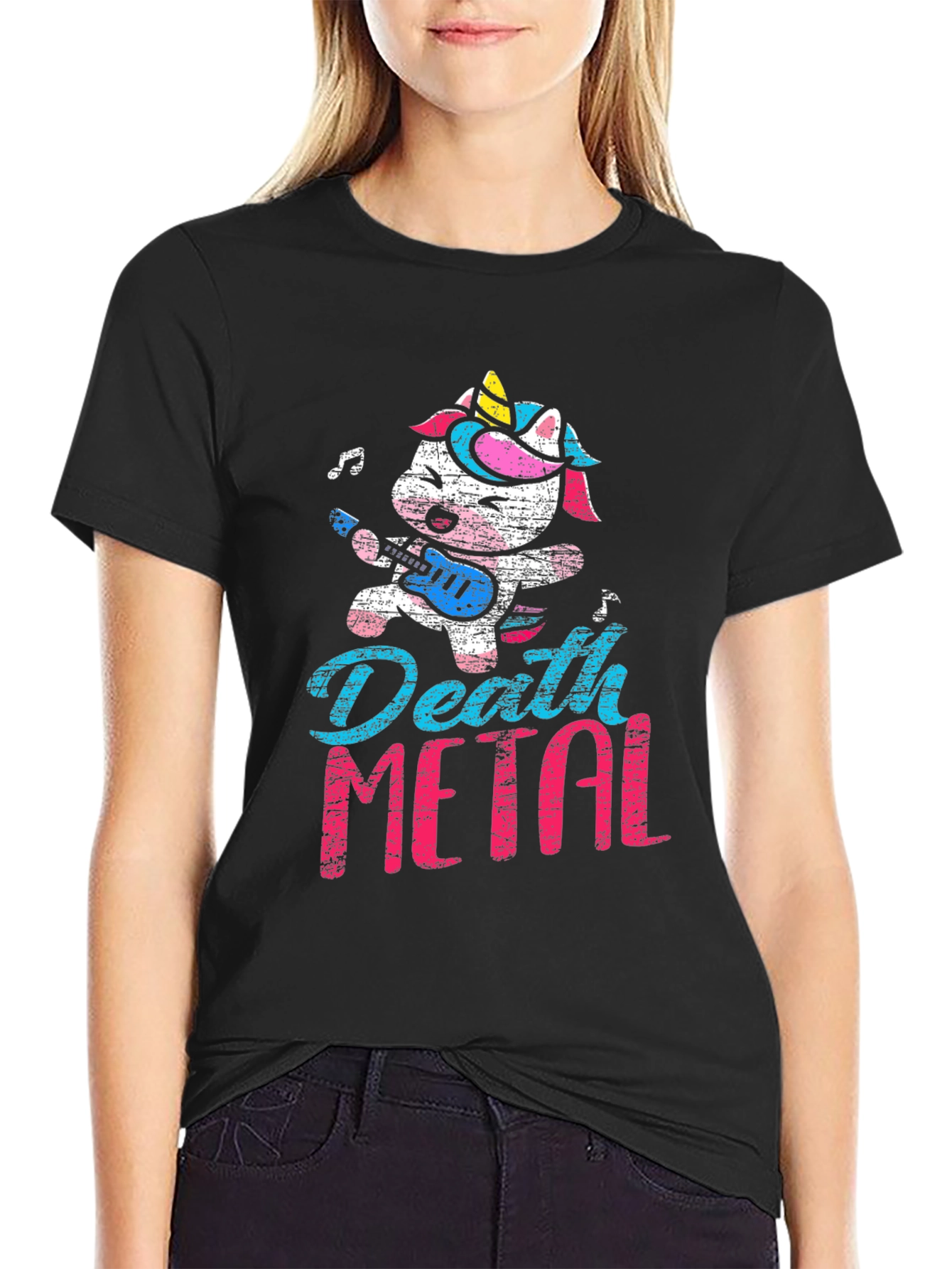 Death Metal Unicorn Black T-Shirt