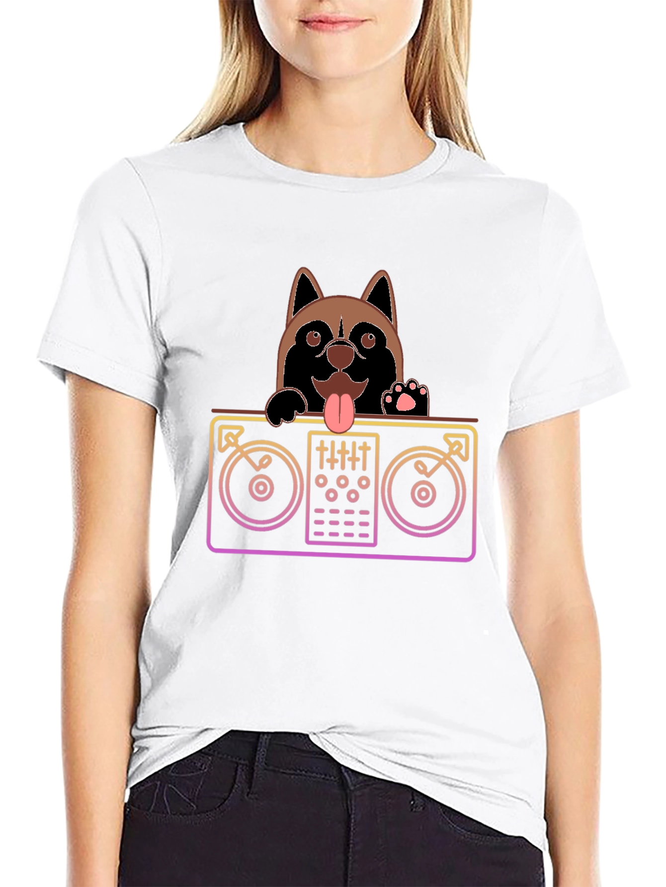 DJ Dog Black T-Shirt - Mix Master Pup