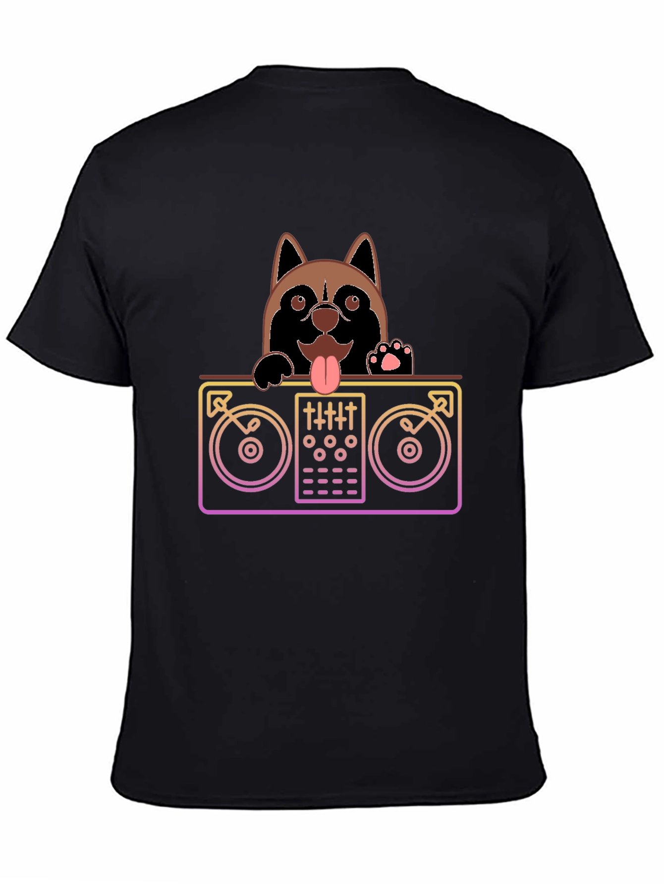 DJ Dog Black T-Shirt - Mix Master Pup
