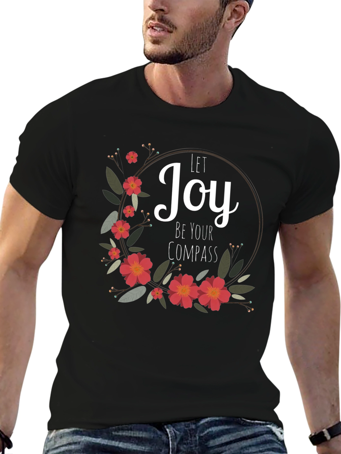 Joy Compass Floral Graphic Tee
