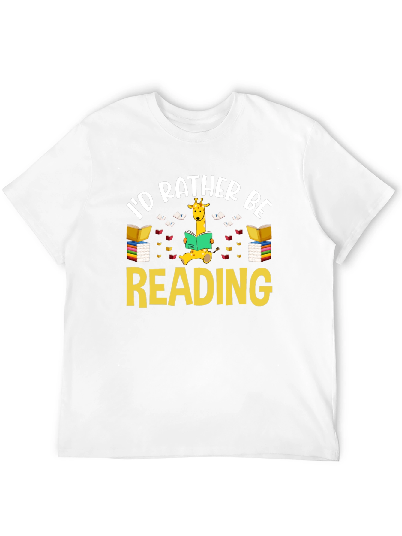 Id Rather Be Reading Giraffe T-Shirt