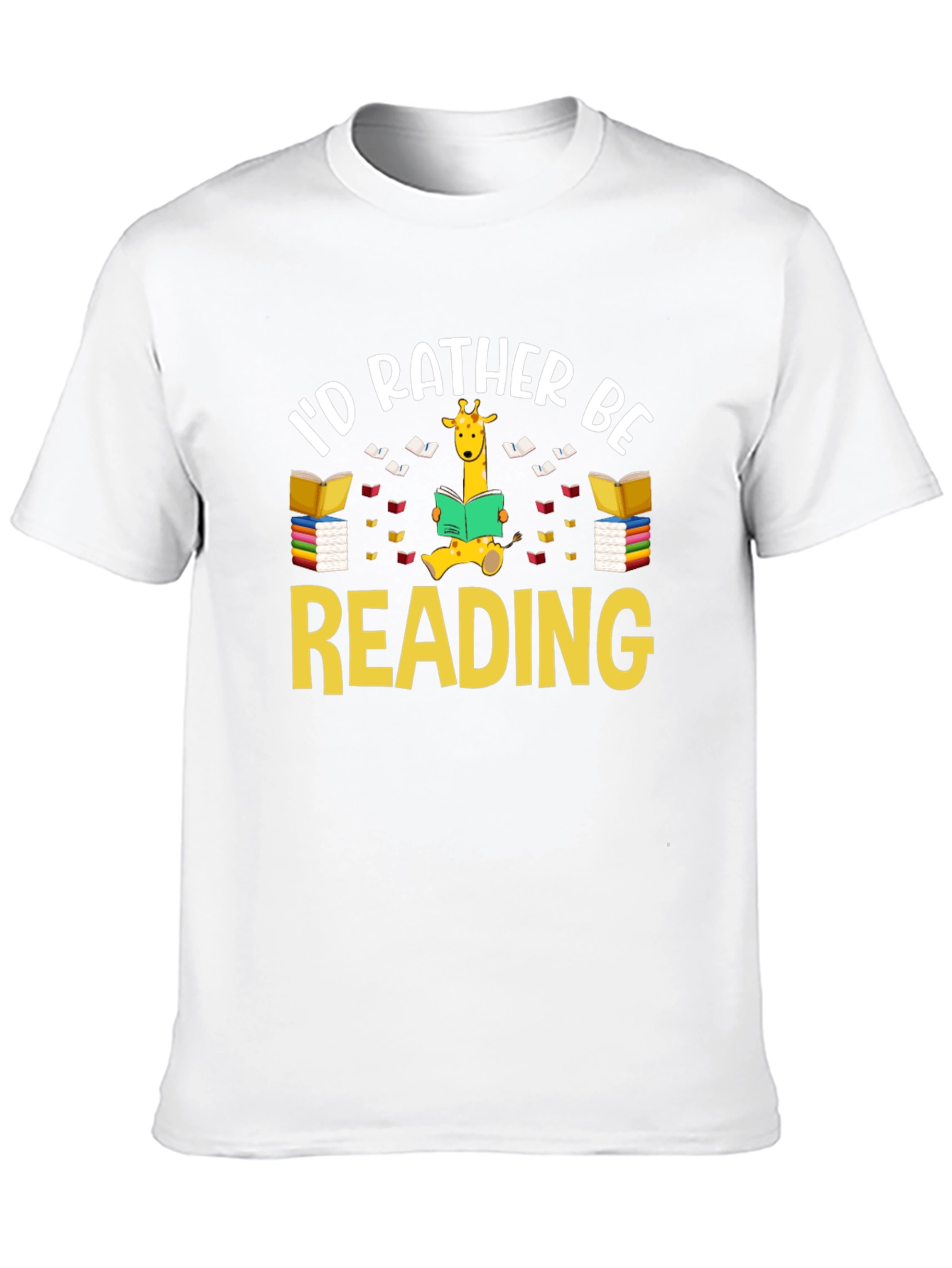 Id Rather Be Reading Giraffe T-Shirt