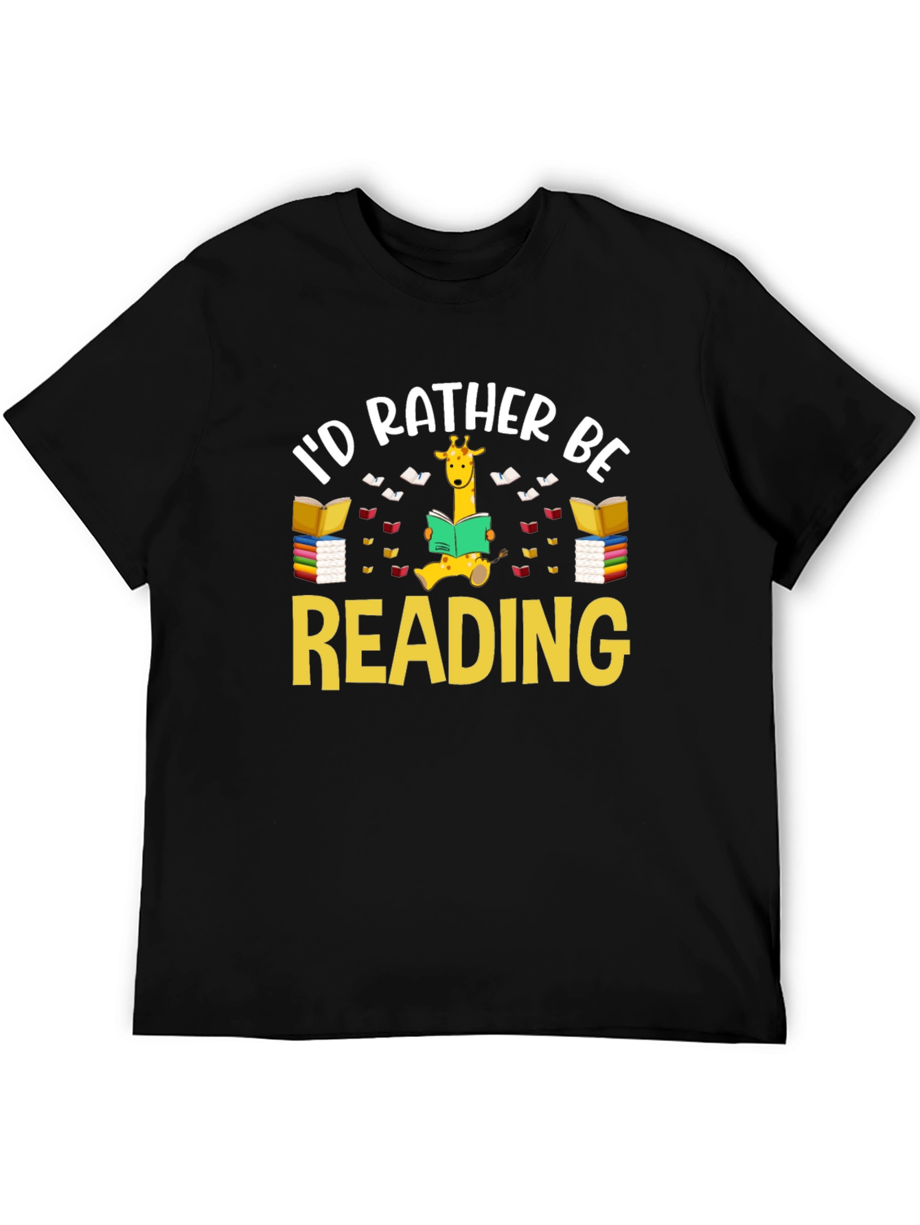 Id Rather Be Reading Giraffe T-Shirt