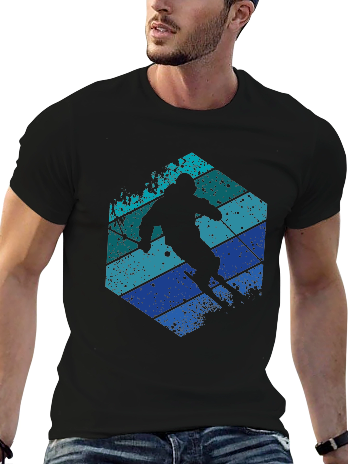 Retro Ski Silhouette Graphic Tee
