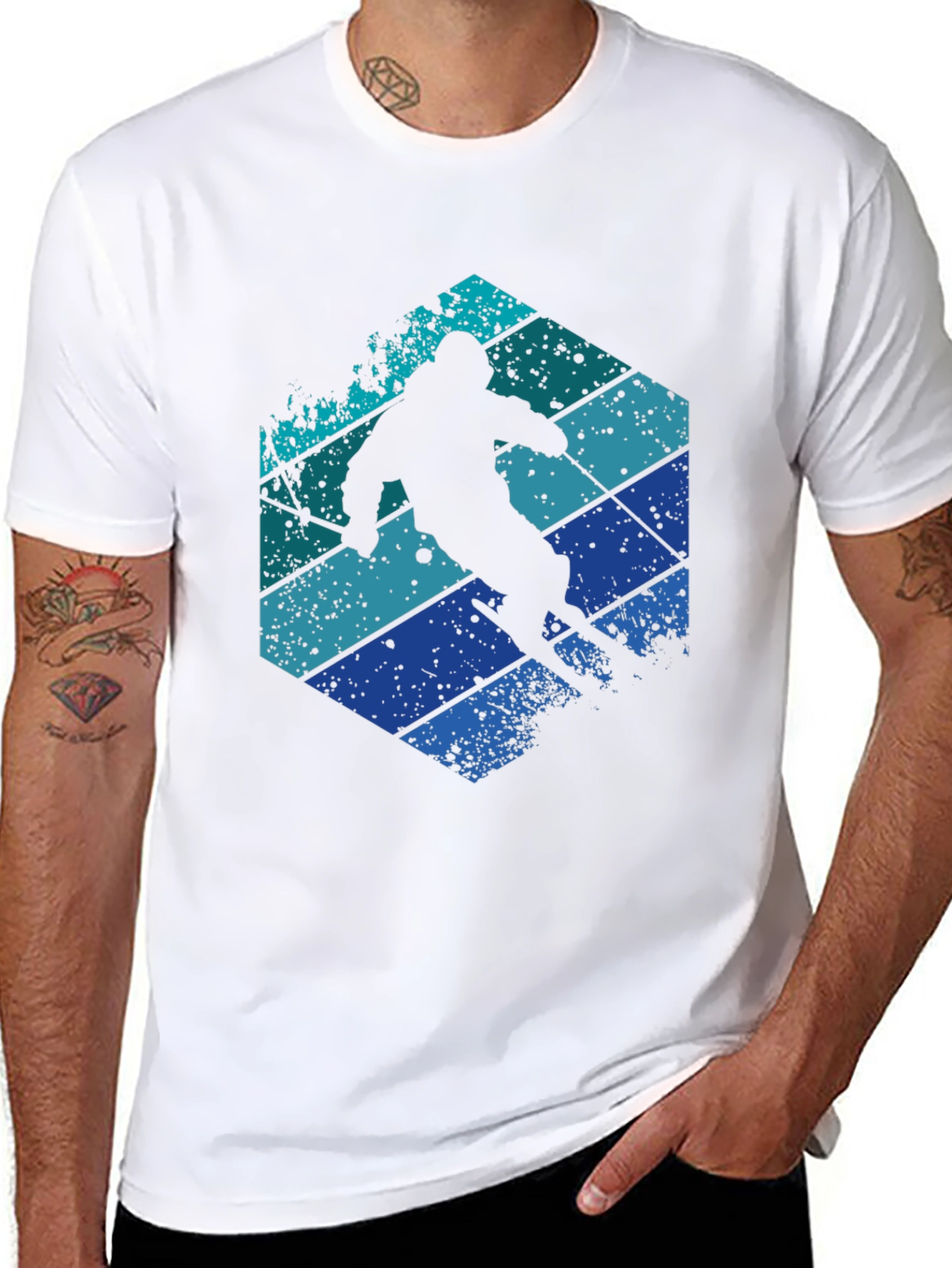 Retro Ski Silhouette Graphic Tee
