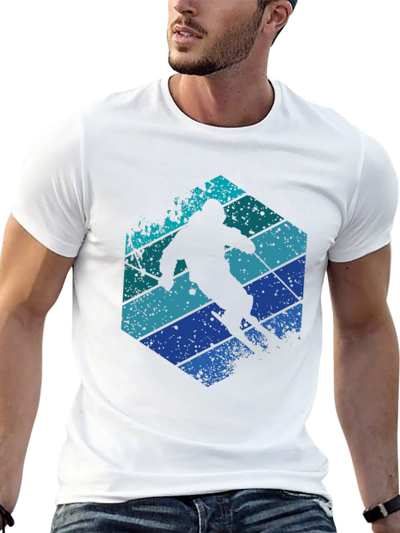 Retro Ski Silhouette Graphic Tee
