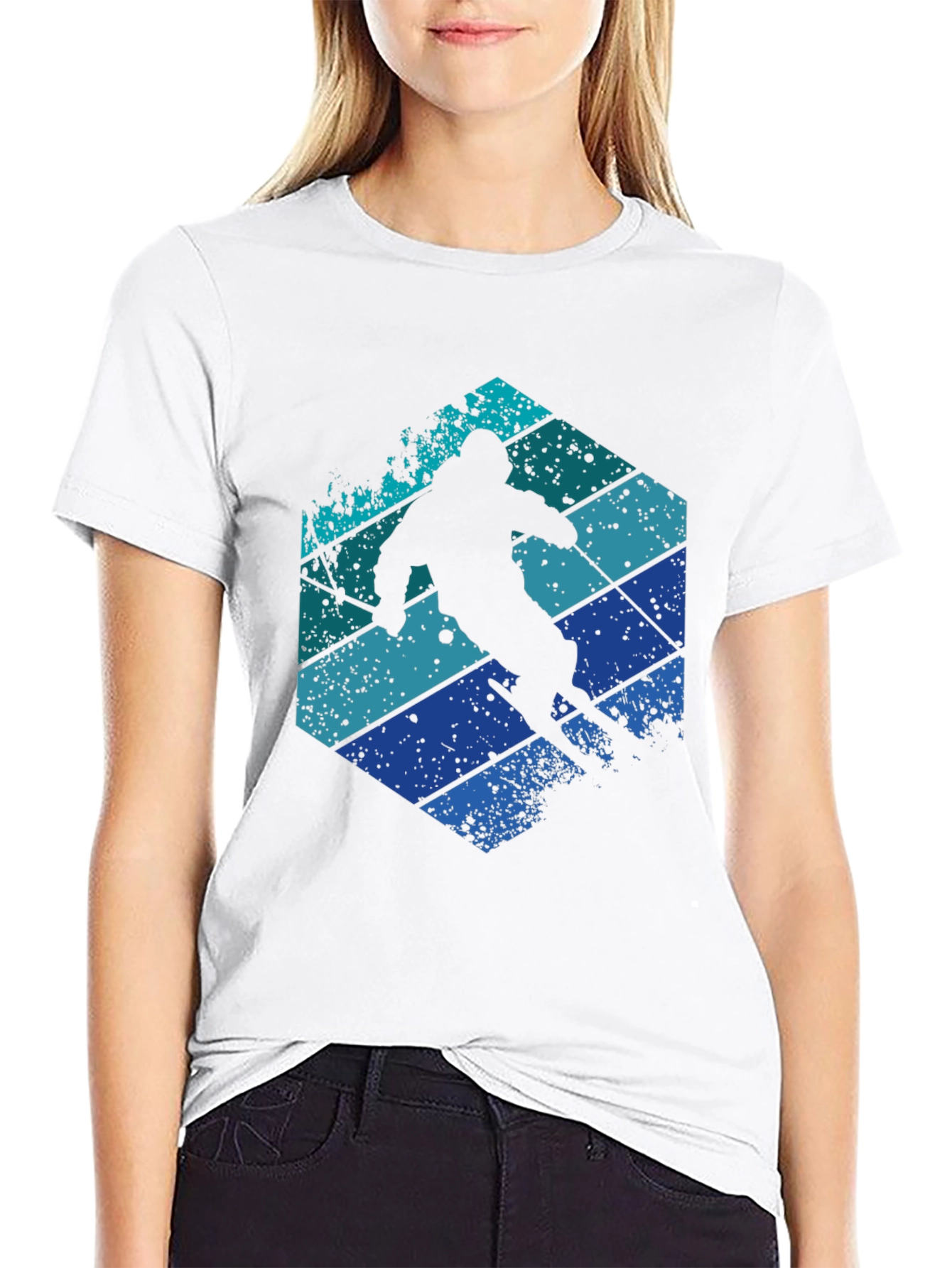 Retro Ski Silhouette Graphic Tee