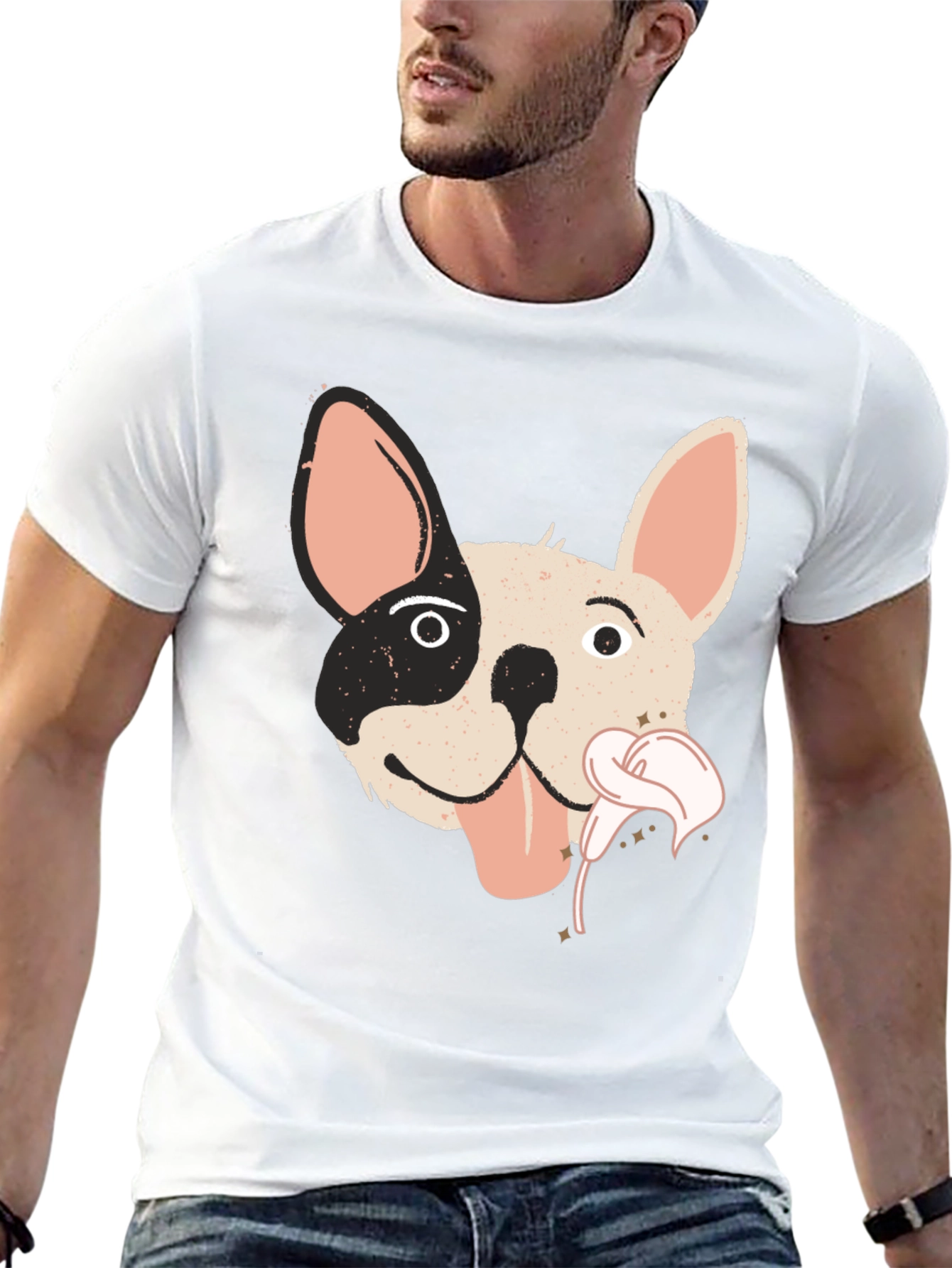 Dog Graphic Tee - Funky Frenchie T-Shirt