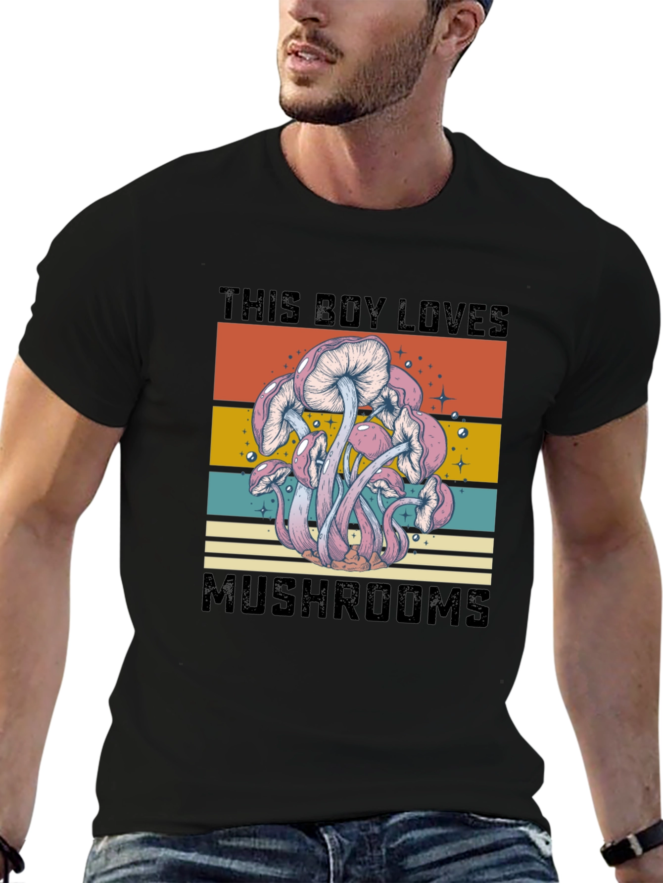 Mushroom Lover Retro Graphic Tee