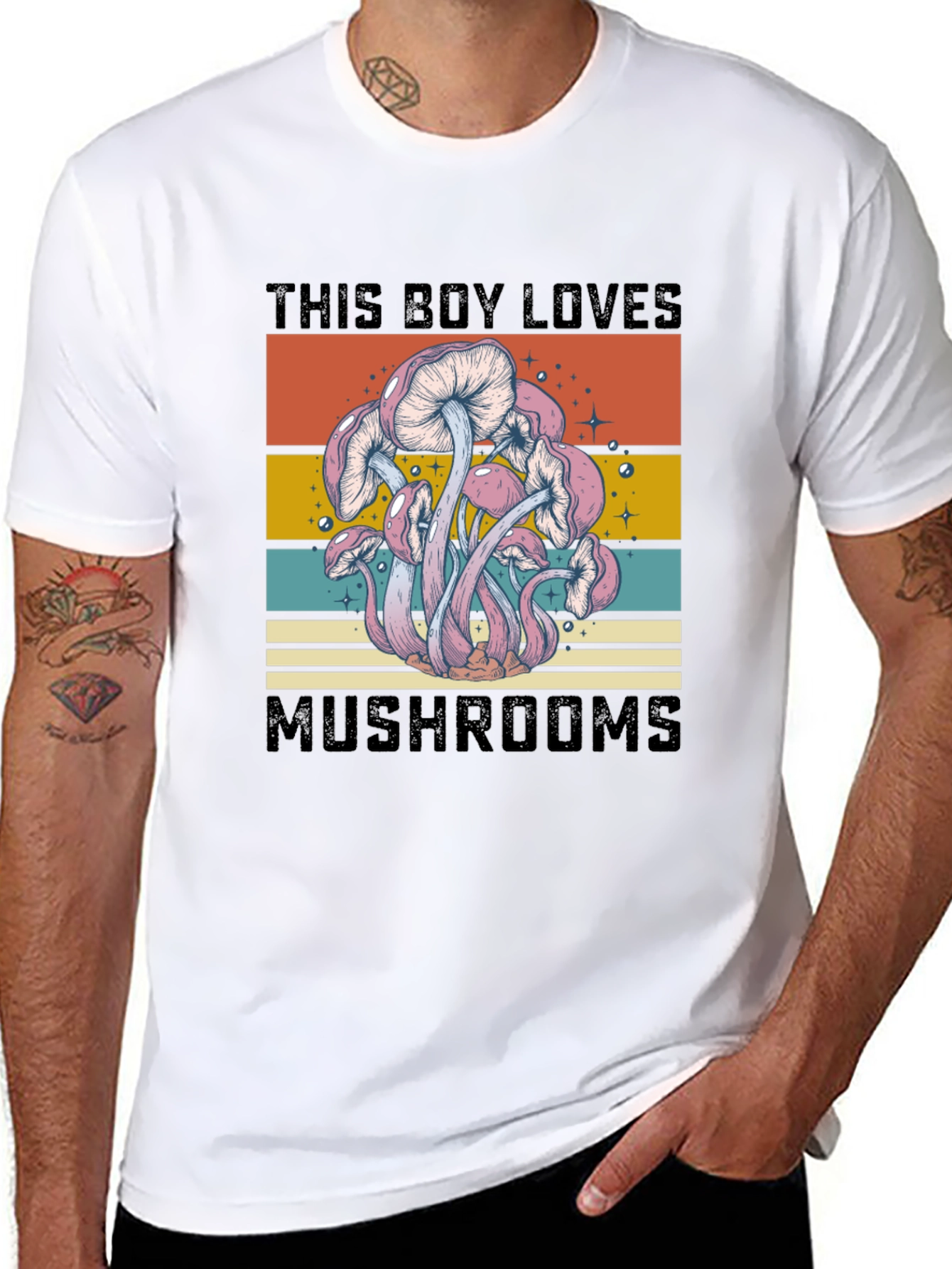 Mushroom Lover Retro Graphic Tee