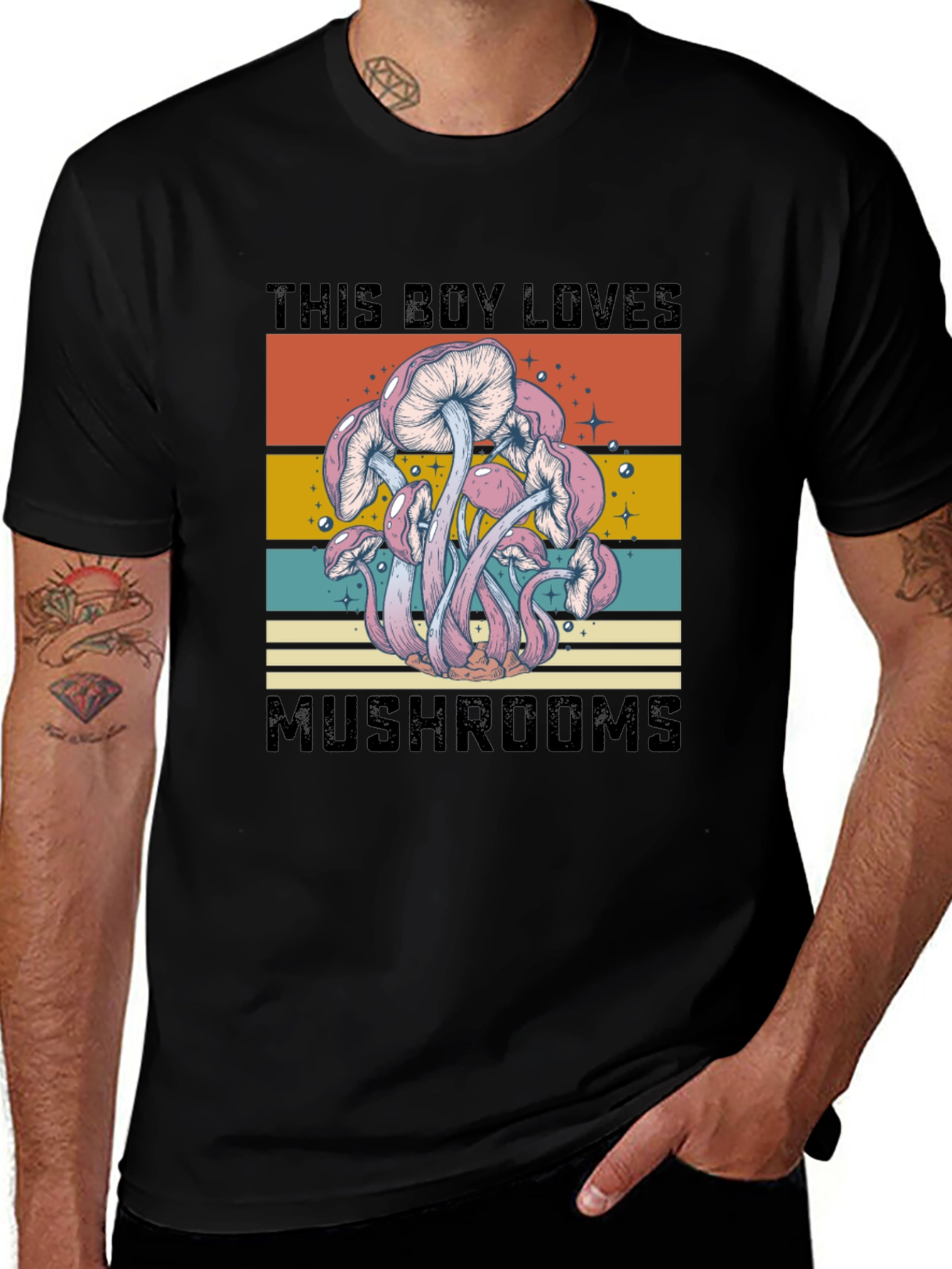 Mushroom Lover Retro Graphic Tee