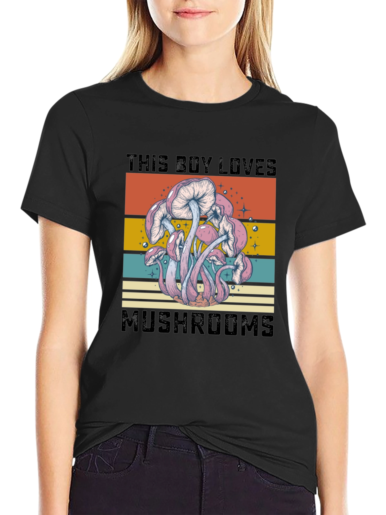 Mushroom Lover Retro Graphic Tee
