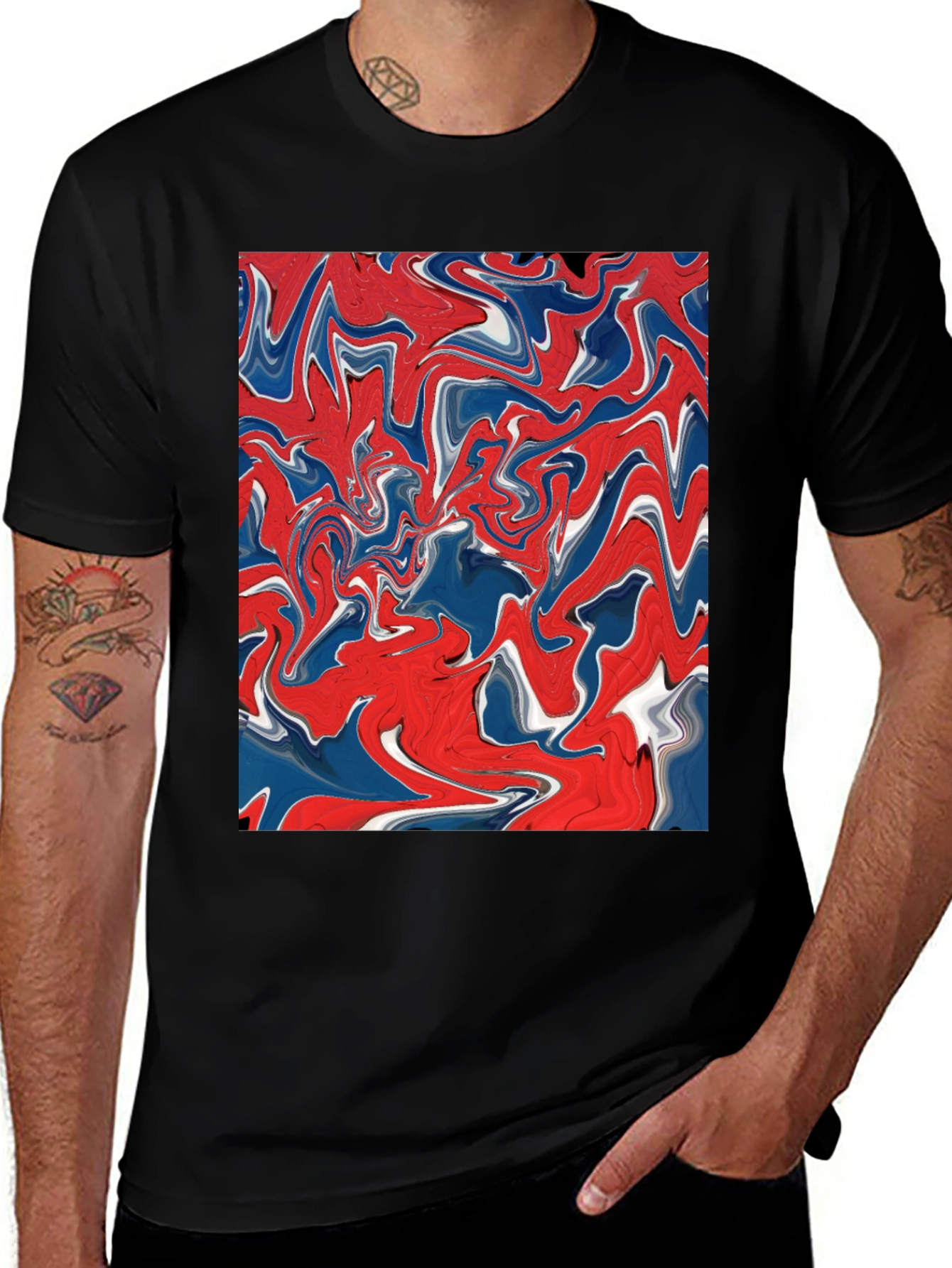 Abstract Swirl Art Tee - Modern Graphic Print