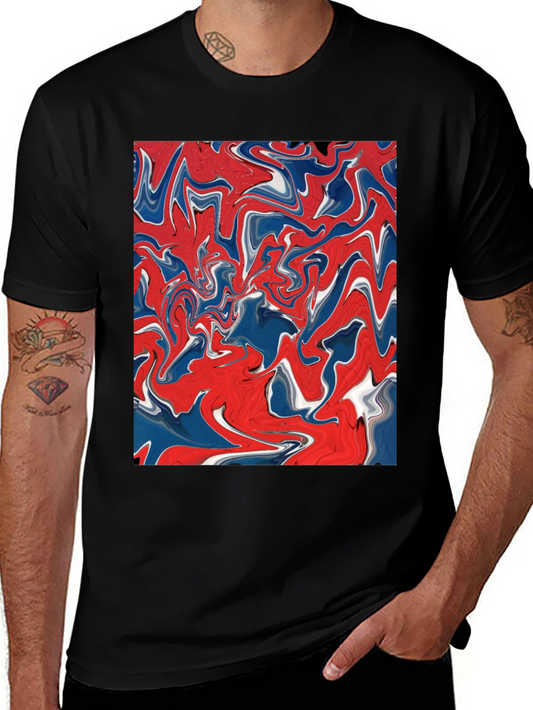 Abstract Swirl Art Tee - Modern Graphic Print