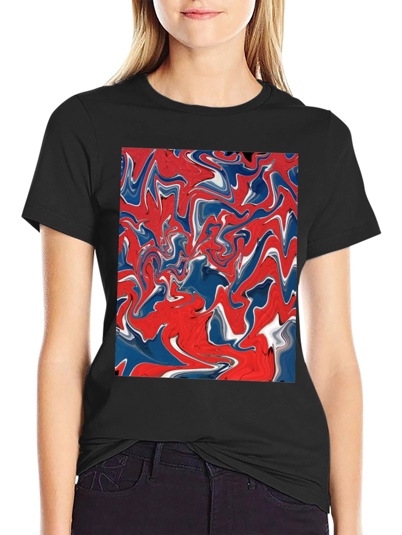 Abstract Swirl Art Tee - Modern Graphic Print