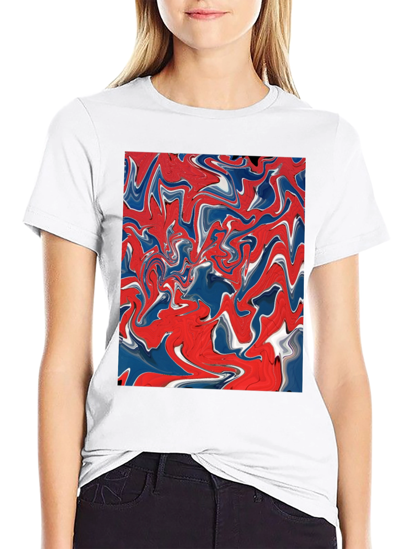 Abstract Swirl Art Tee - Modern Graphic Print