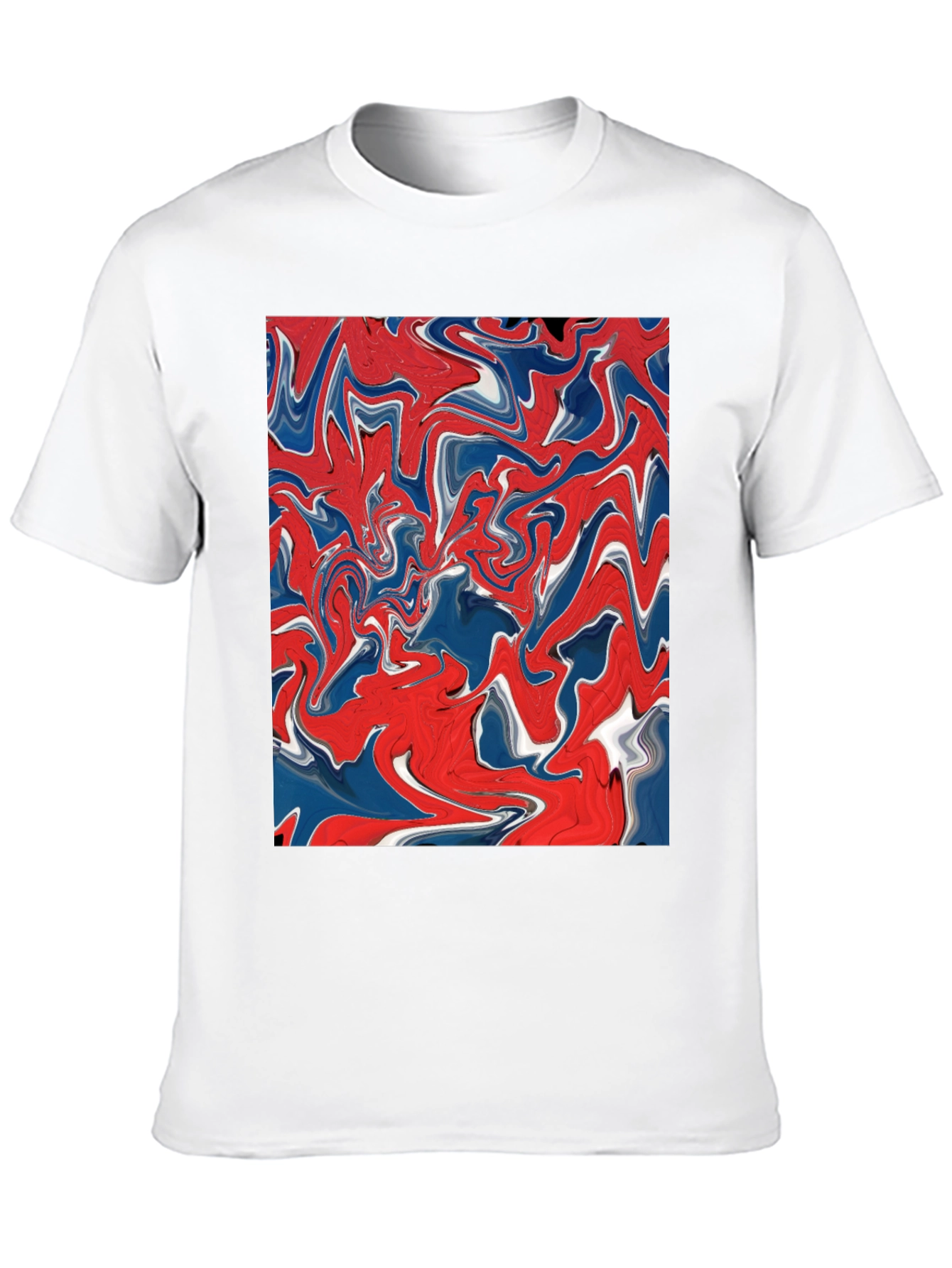 Abstract Swirl Art Tee - Modern Graphic Print