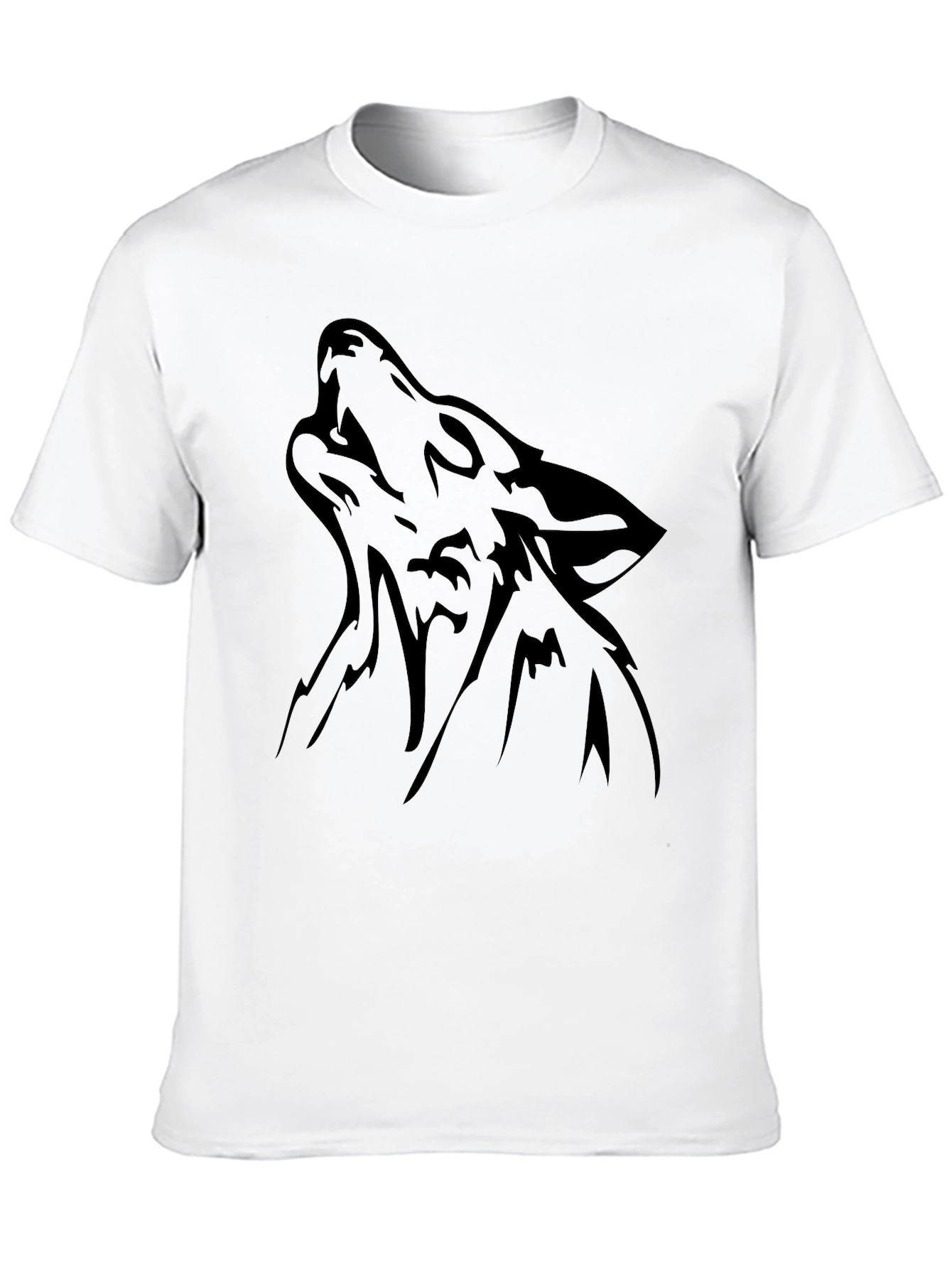 Black Wolf Howling Graphic Tee