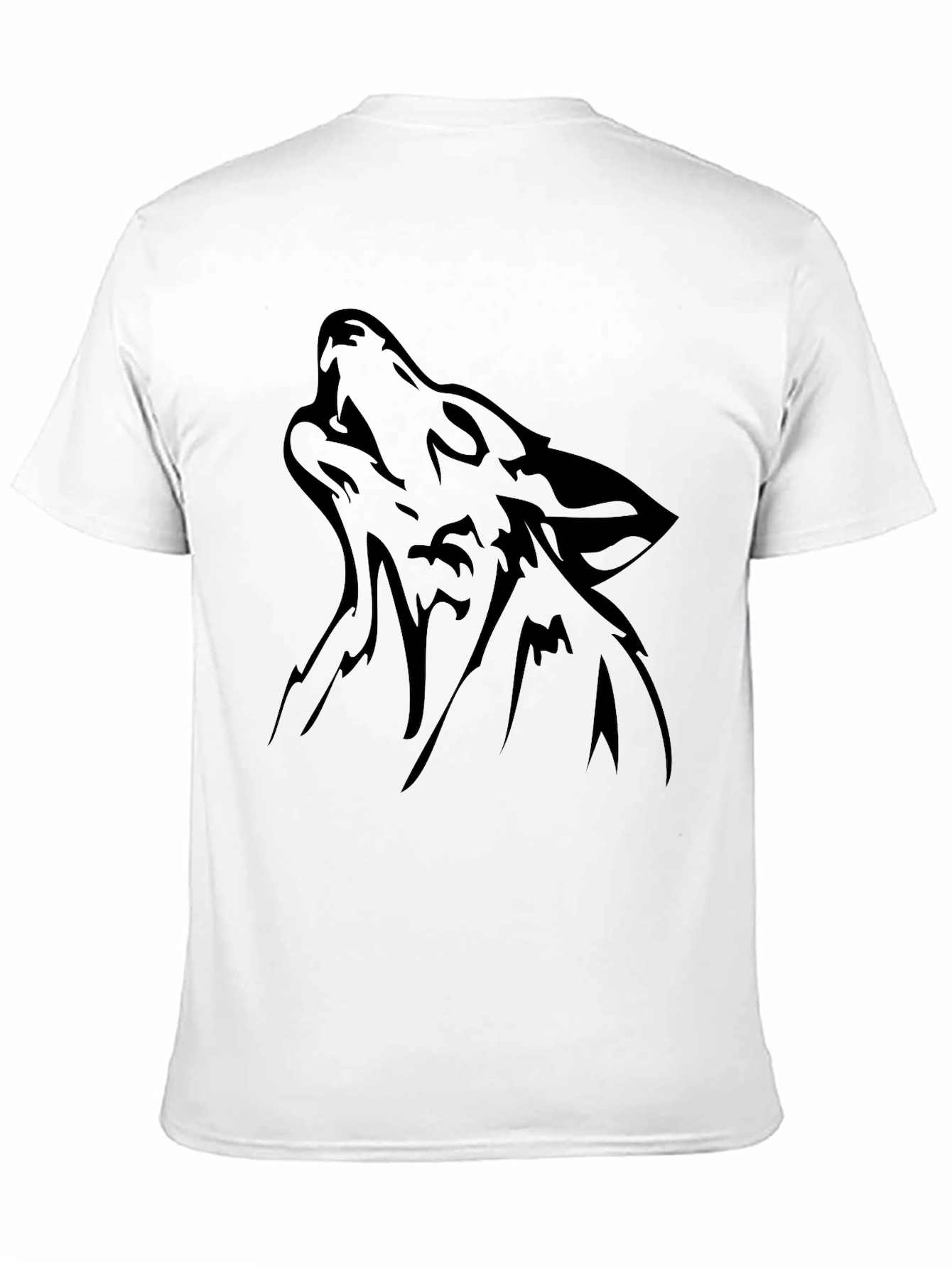 Black Wolf Howling Graphic Tee